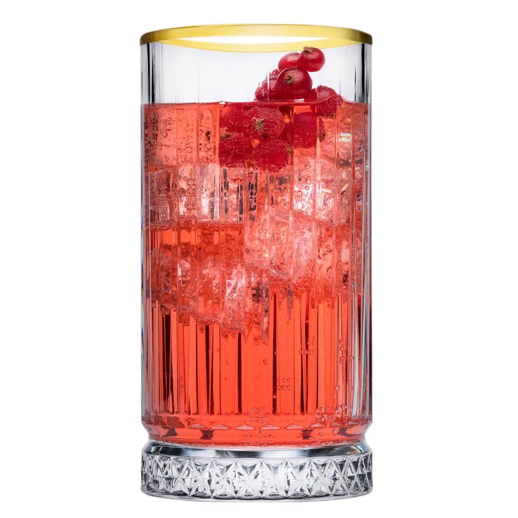 Pasabahce Gläser-Set Elysia, 4-tlg., Glas, 4-er Set in edler Kristall Optik, Golden Touch Trinkgläser