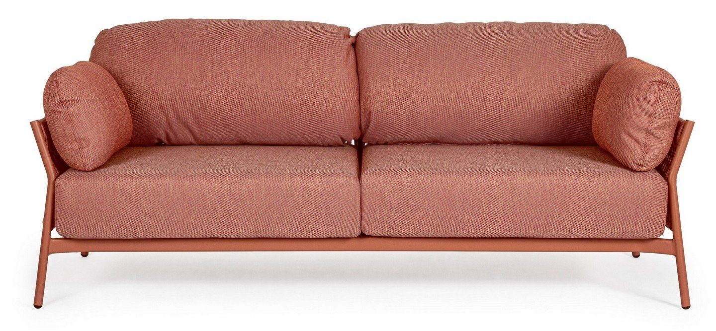 Sofa Sofa Aluminium Natur24 183x80x77cm Sofa Orange Couch Pardis