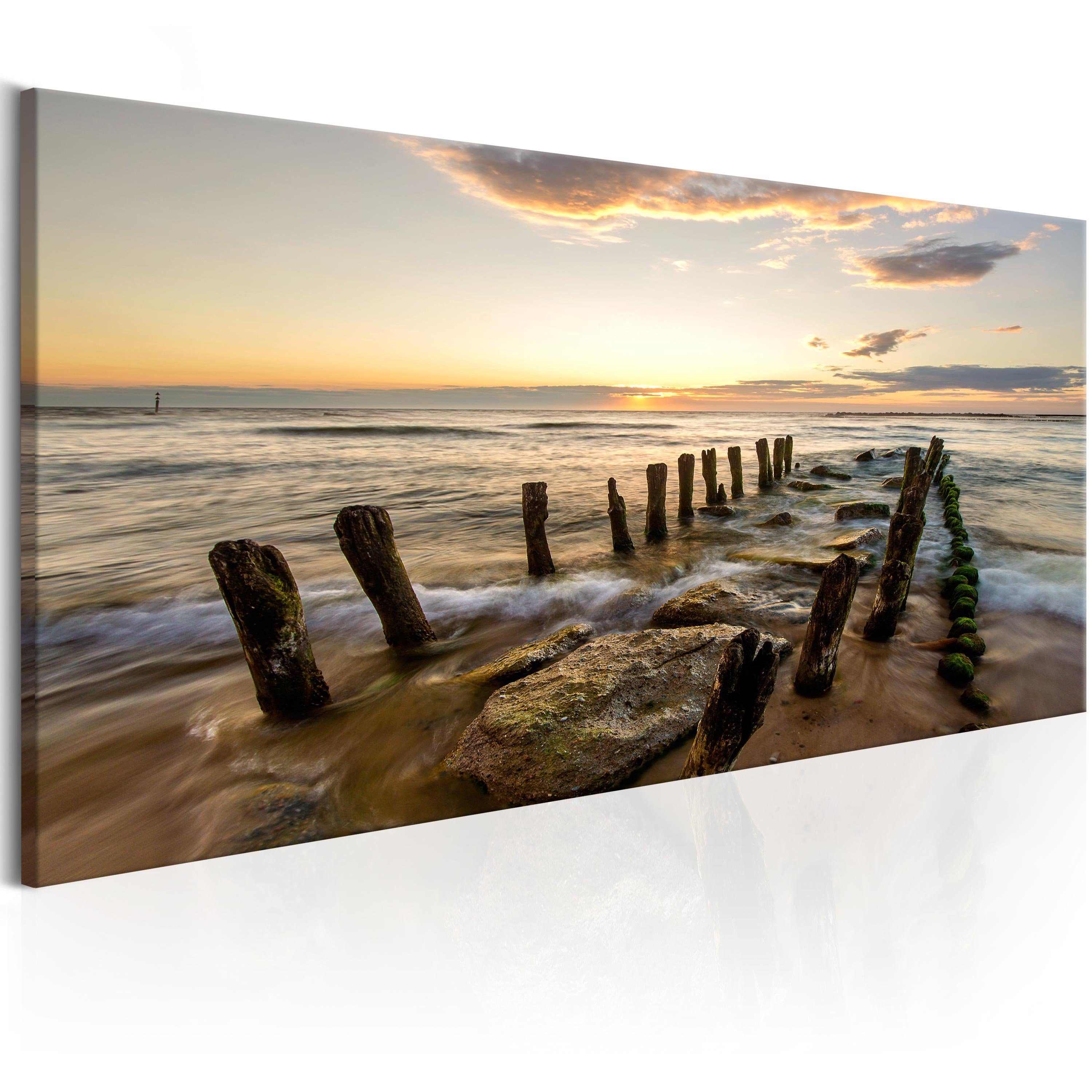 Artgeist Wandbild Wooden Breakwaters