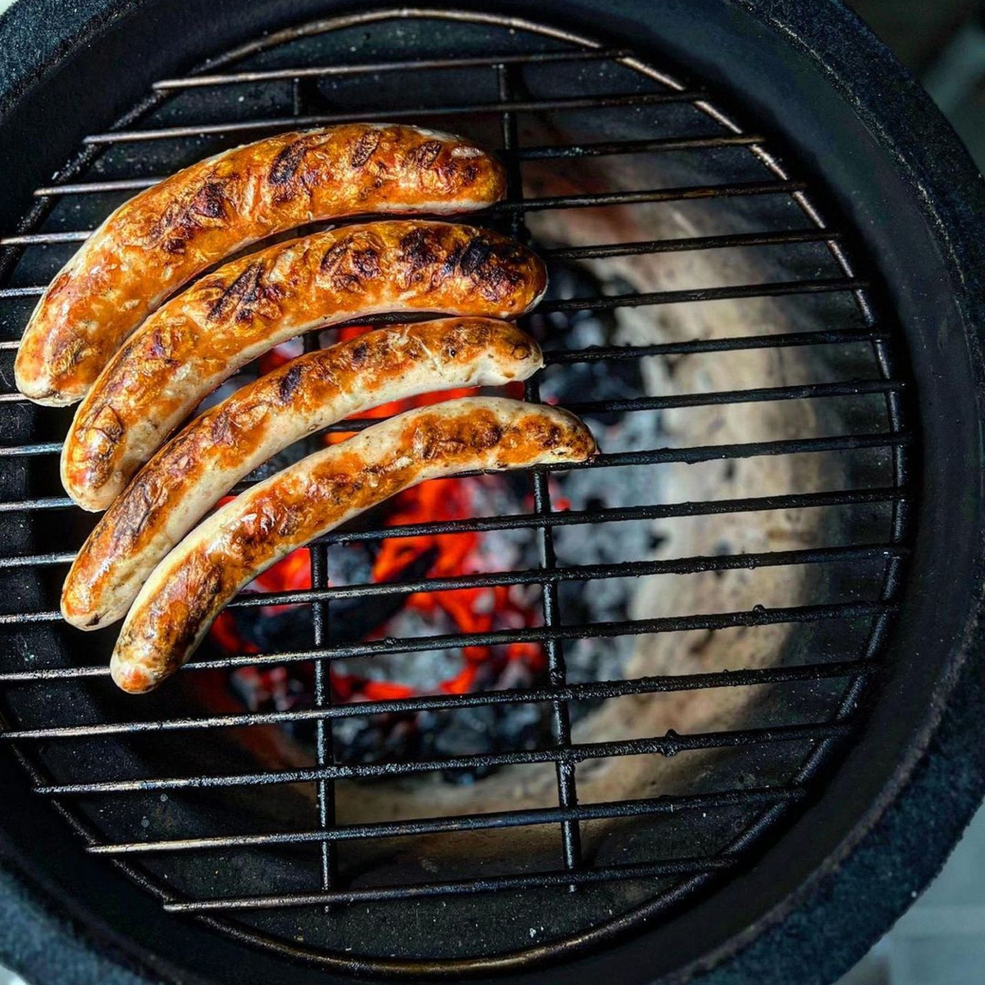 BBQ-Toro Keramikgrill Kamado Holzkohlegrill Ø 32cm "HAIIRO", matt grau, bubble frosted glaze