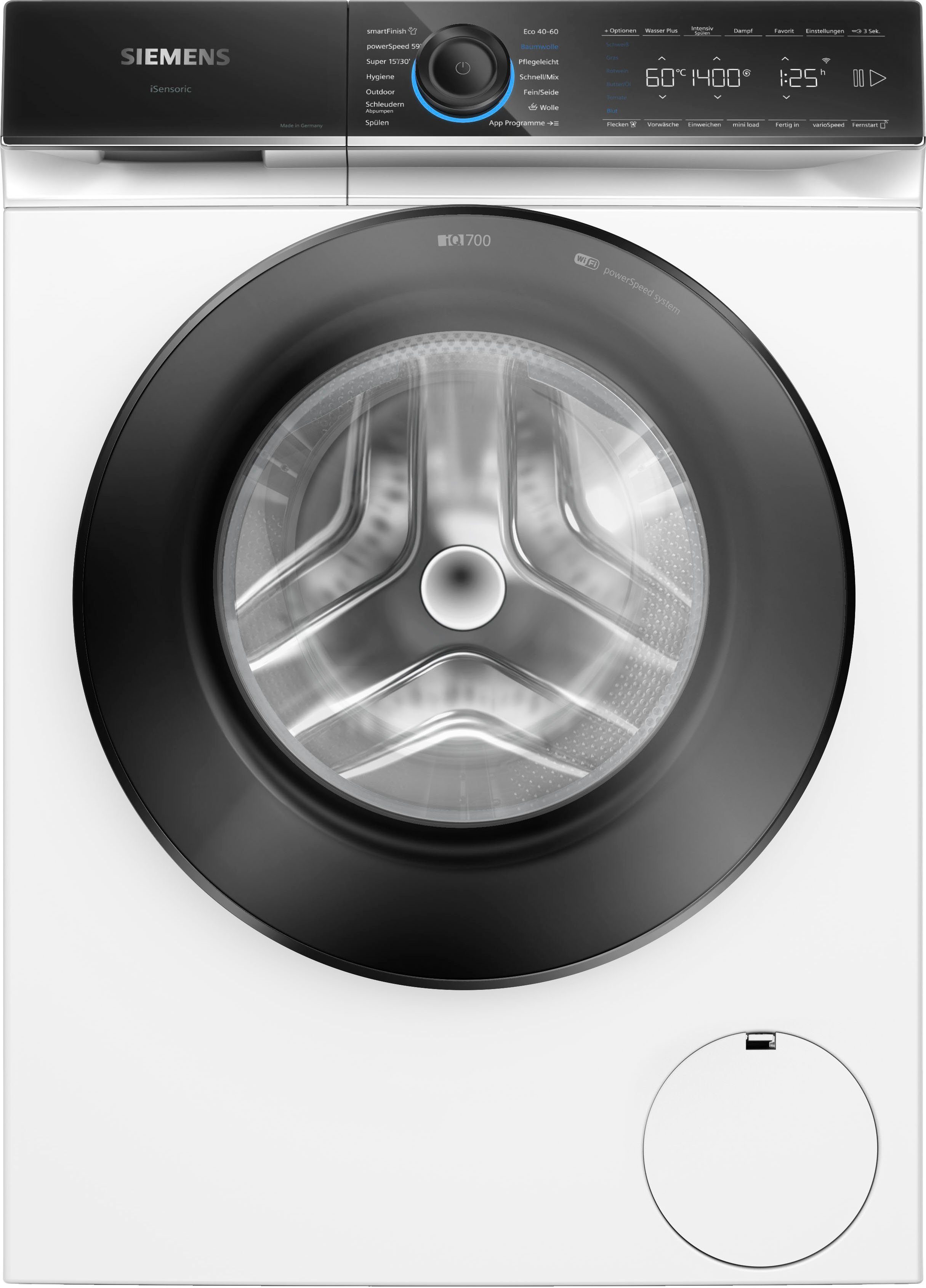 SIEMENS Waschmaschine iQ700 WG54B2030, 10 kg, 1400 U/min, Home Connect:  Waschmaschine bedienen von wo du möchtest mit der Home Connect App