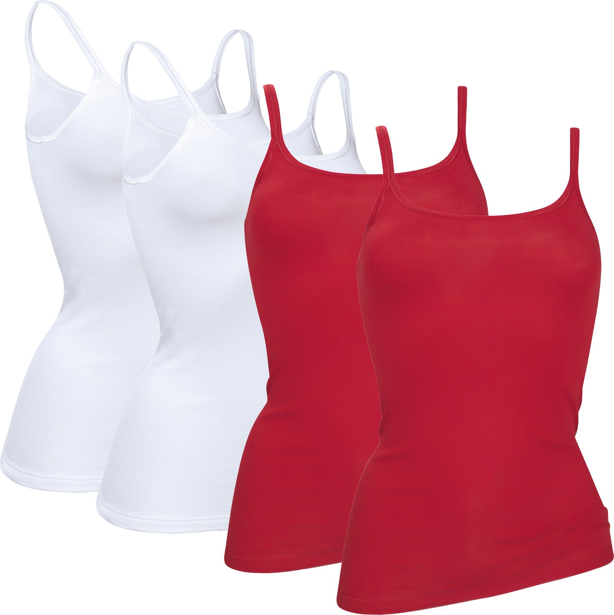 Unterhemd Damen-Unterhemd 4er-Pack