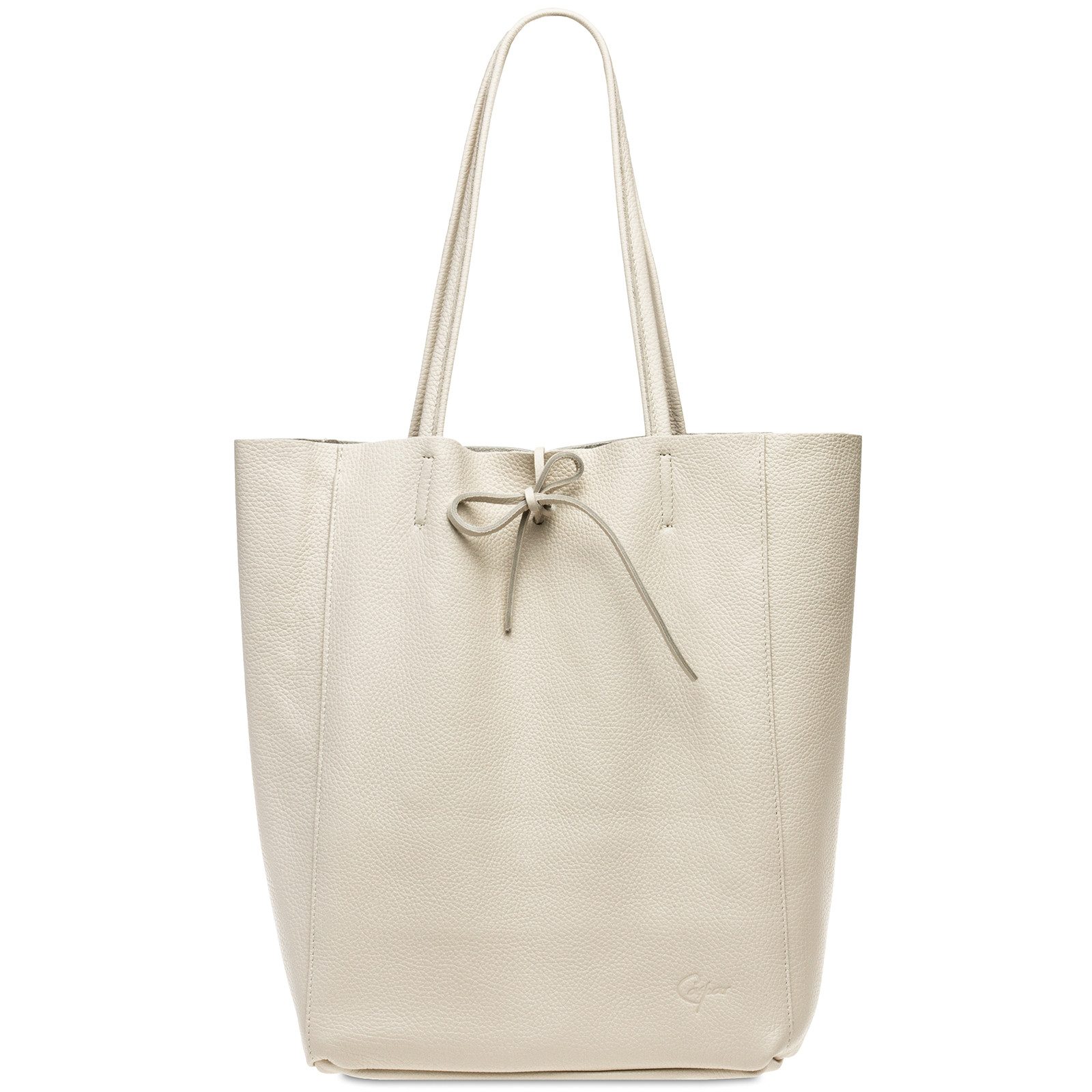 Caspar Schultertasche - Großer Damen Leder Shopper Tasche - CLASSIC LINE - Modell No.780, elegant, robust & unempfindlich - 100% Echtleder - Handmade in Italy