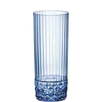 Bormioli Rocco Longdrinkglas America 20s, Glas, Blue Longdrink 400ml Glas Blau 6 Stück