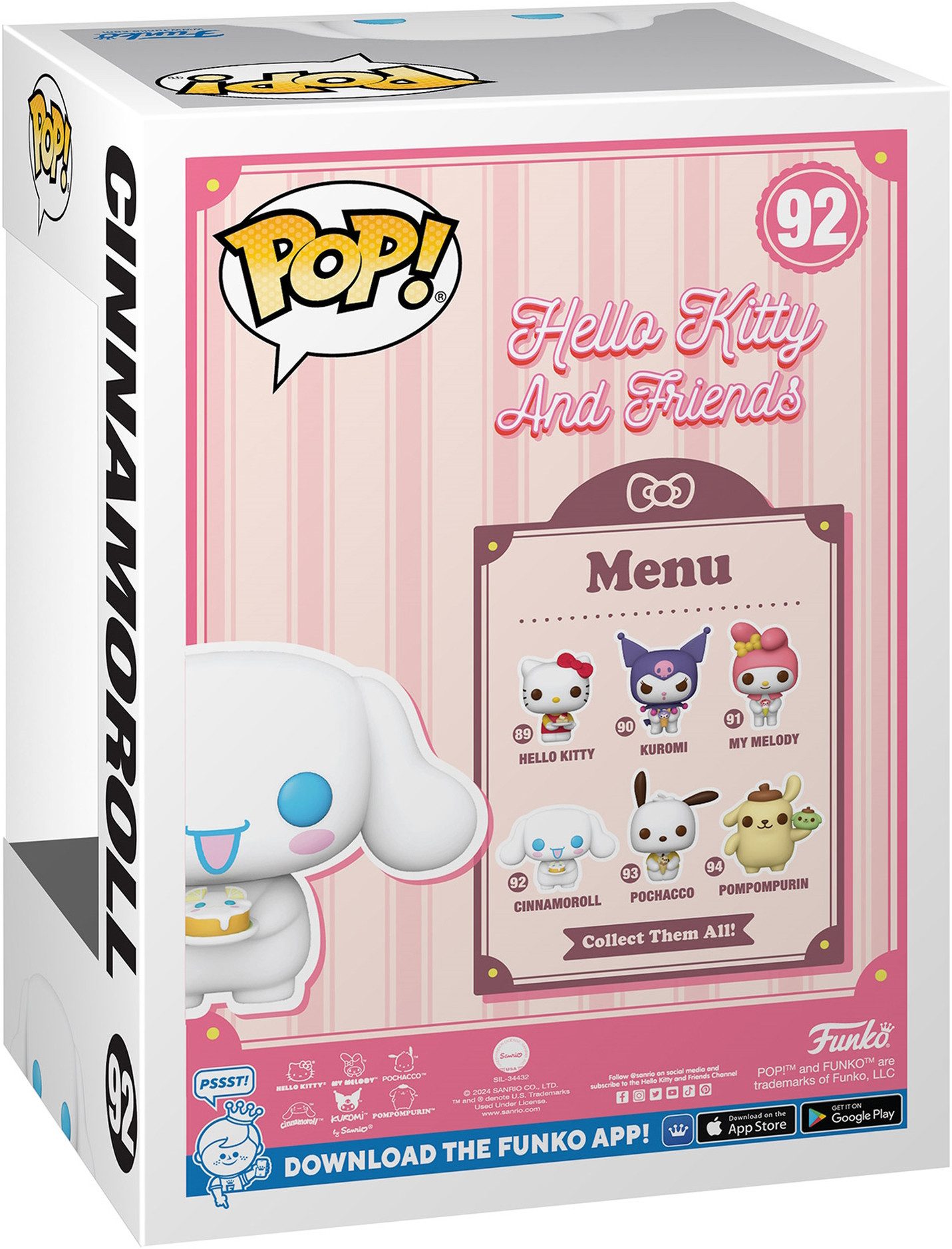 Funko Spielfigur Hello Kitty and Friends - Cinnamoroll 92 Pop! – Bild 2 von 3