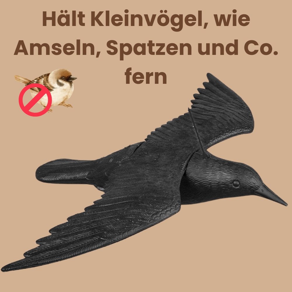 GarPet Vogel-Schreck 2er Set Taubenabwehr Vogelabwehr Krähe Raben Attrappe Tauben Vogel – Bild 5 von 5