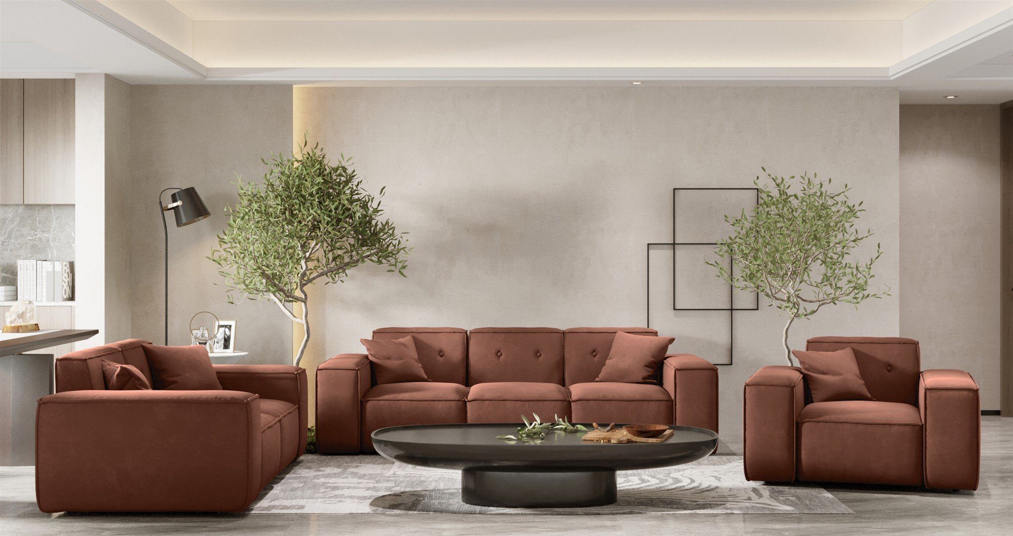 Fun Möbel Polstergarnitur Sofaset Designersofa CESINA günstig online kaufen