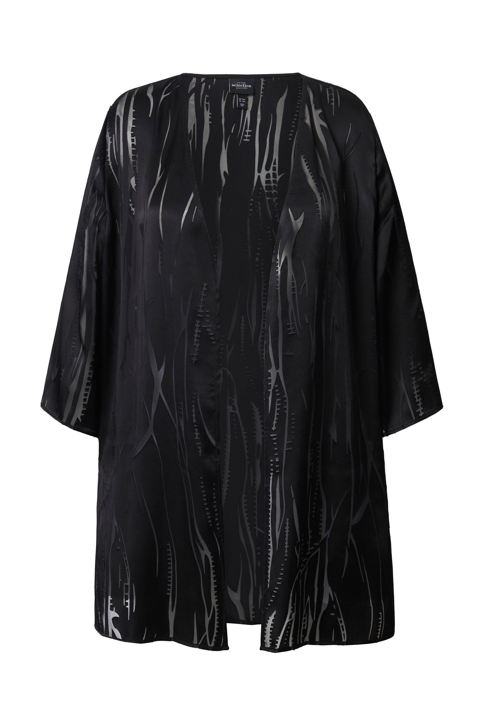 Sommerjacke Easy-Going-Jacke offene Form V-Ausschnitt 3/4-Arm