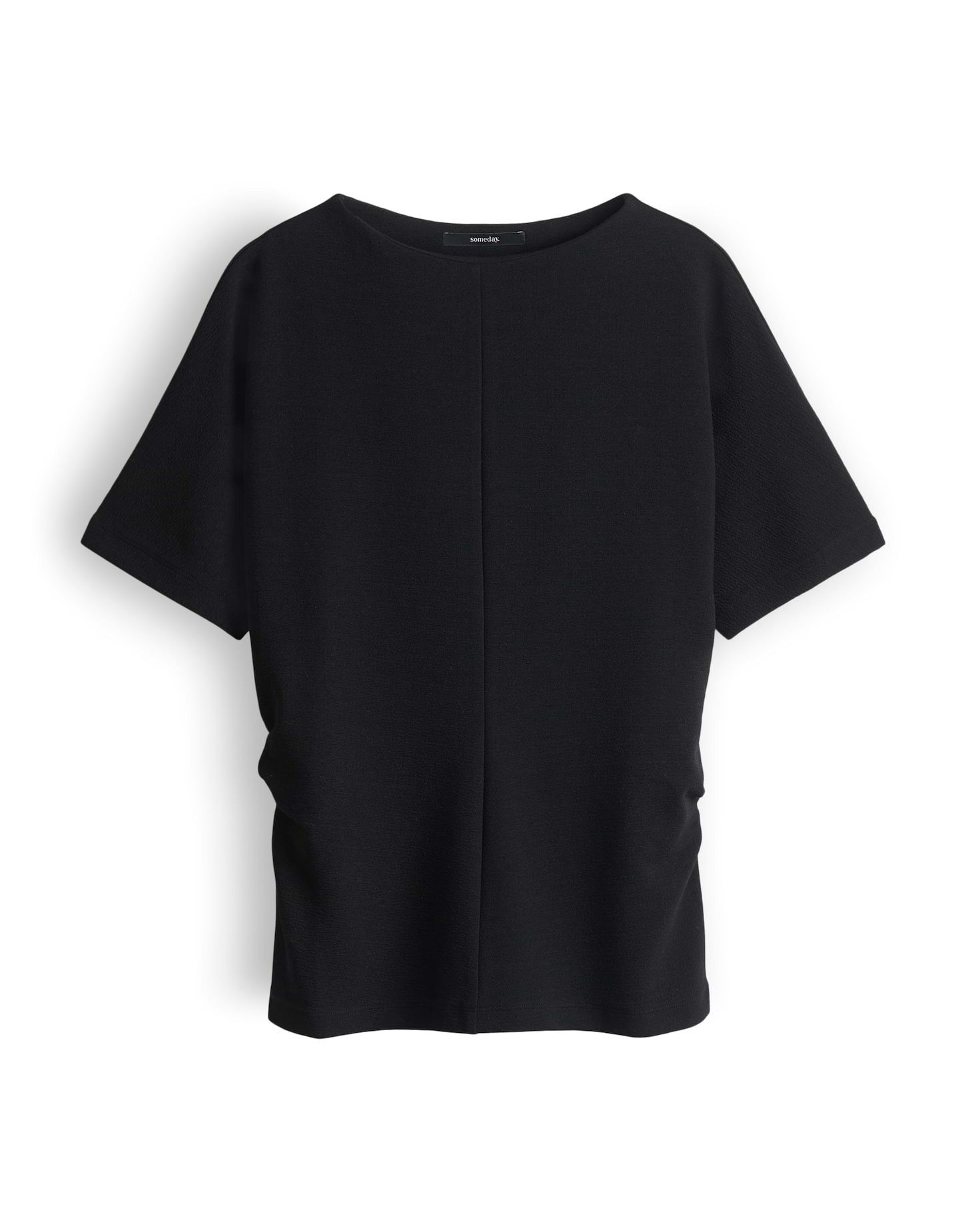 someday Kurzarmshirt Kavora Schmale Passform, figurbetont mit Raffung in der Seitennaht