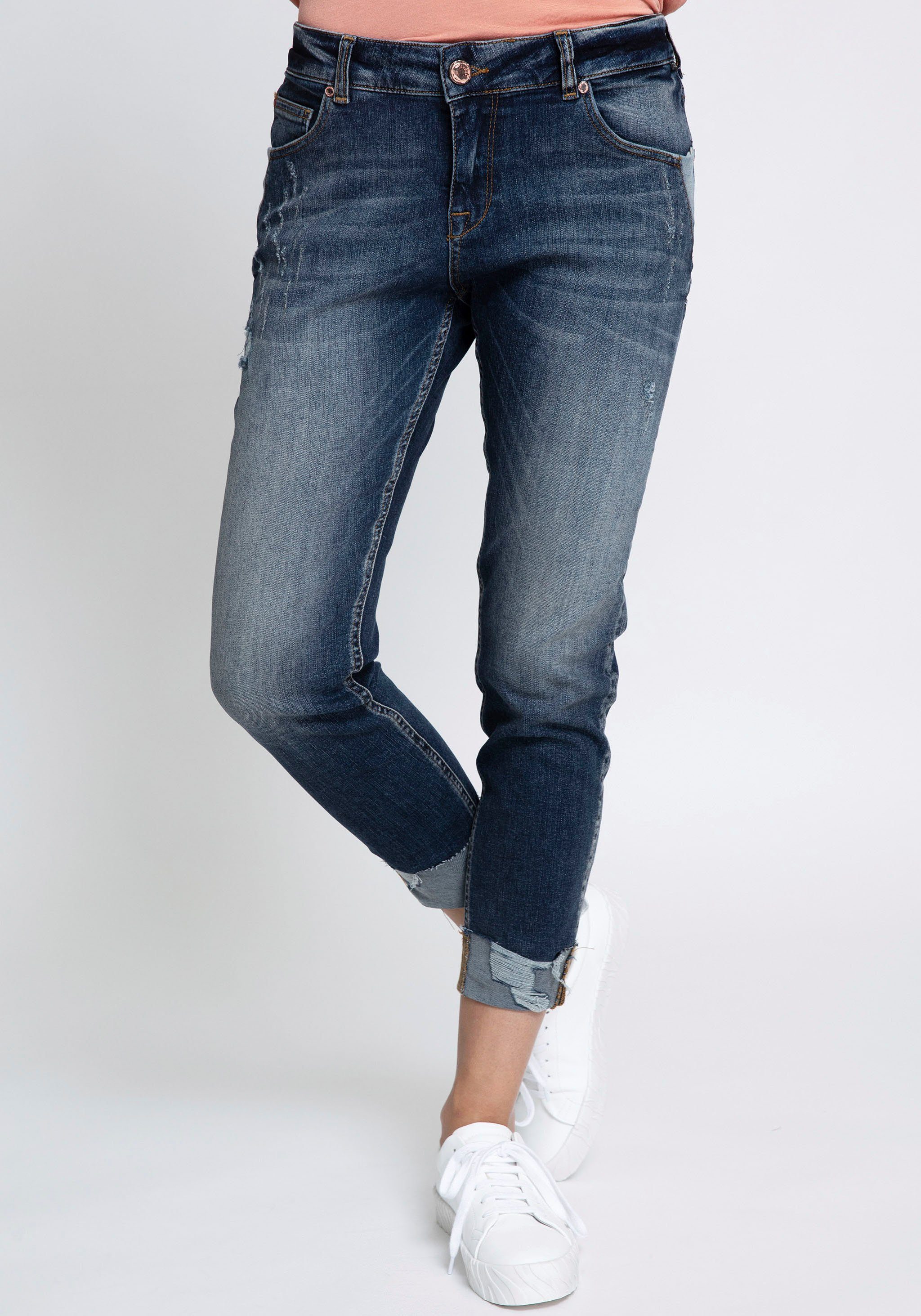 Zhrill 7/8-Jeans NOVA mit Kontrast Details, zum Krempeln | Anzughosen