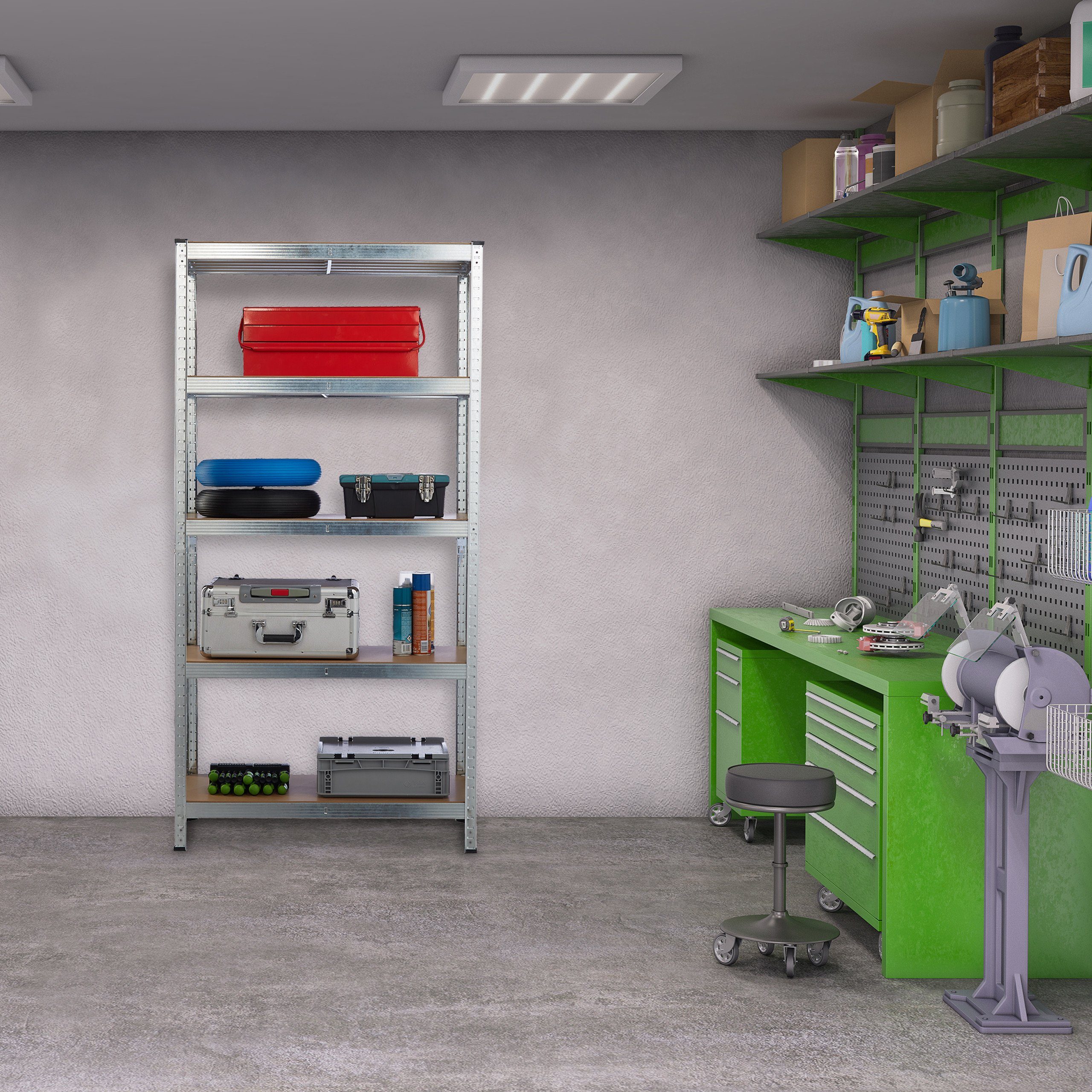 relaxdays Schwerlastregal verzinkt günstig online kaufen