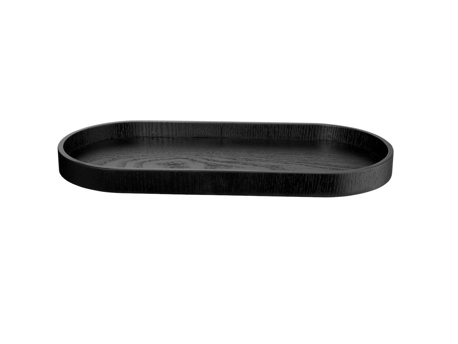 ASA SELECTION Tablett wood Holztablett oval schwarz 35,5x16,5cm, Weidenholz, Küche, Kochen, Backen