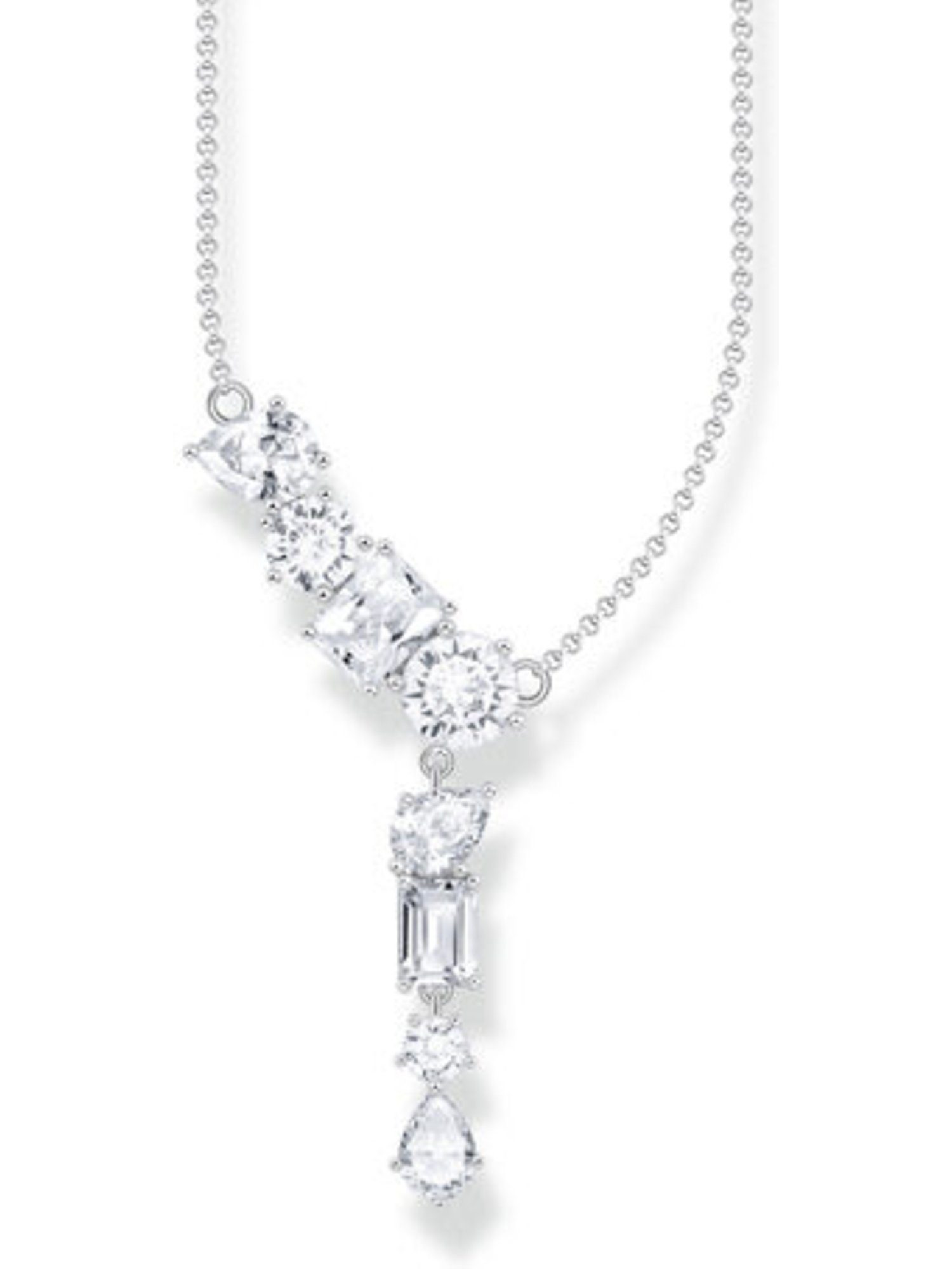 Silberkette Thomas Sabo Damen-Kette 925er Silber Zirkonia