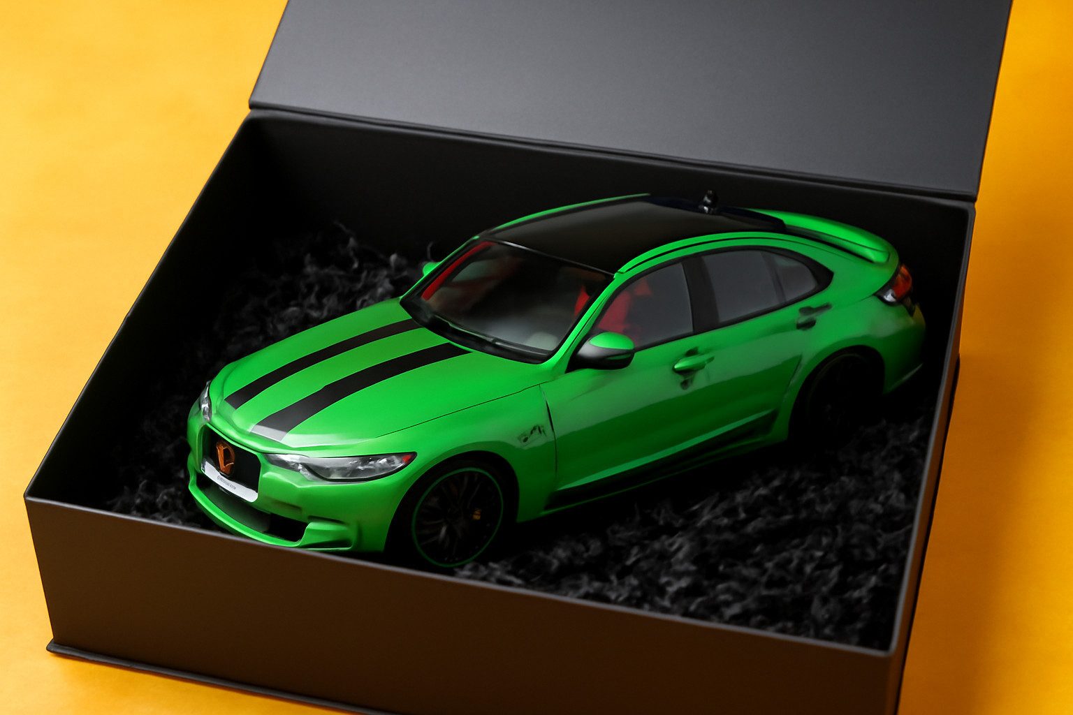 BMW Modellauto BMW Geschenkbox Miniatur M3 CS Grün 1:18 Modellauto Geschenkidee, (1-tlg)
