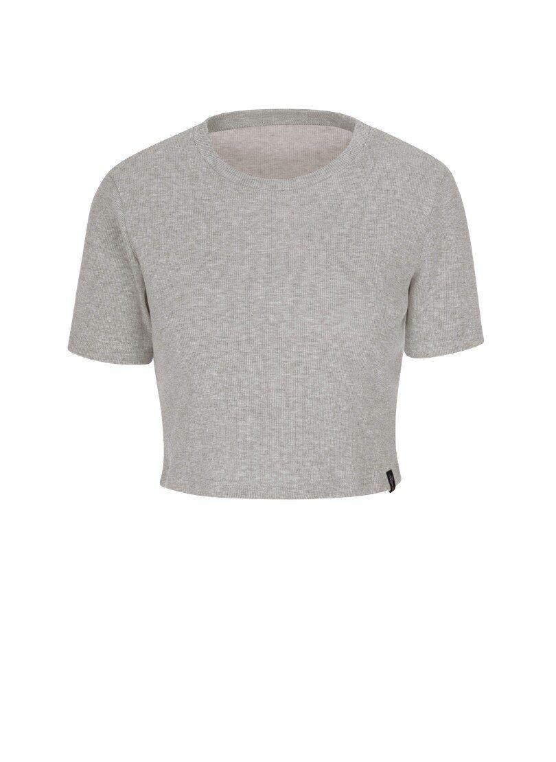 T-Shirt grau-melange Crop-Top Trigema Modisches TRIGEMA