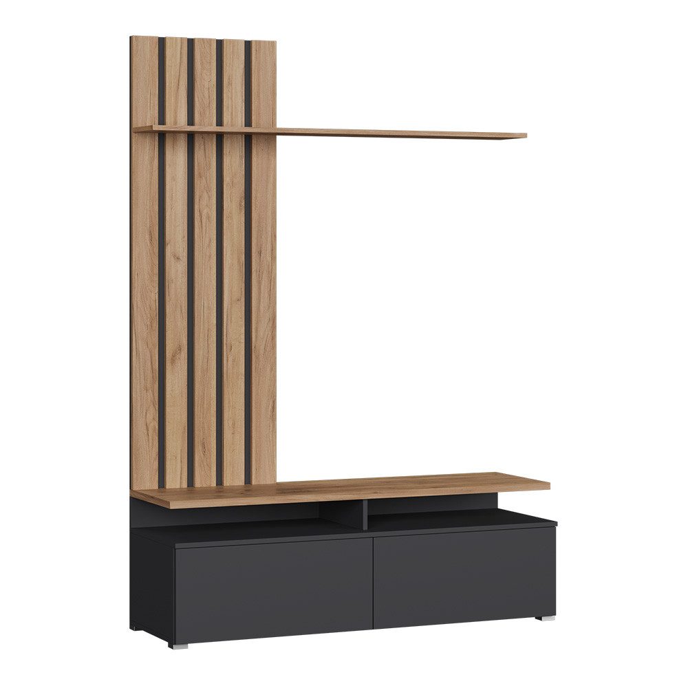 Vicco Wohnwand Harro, Goldkraft Eiche/Anthrazit günstig online kaufen