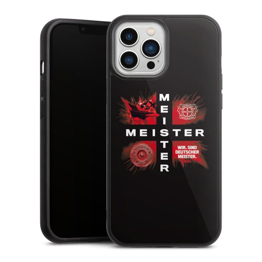DeinDesign Handyhülle Bayer 04 Leverkusen Meister Offizielles Lizenzprodukt, Apple iPhone 13 Pro Max Gallery Case Glas Hülle