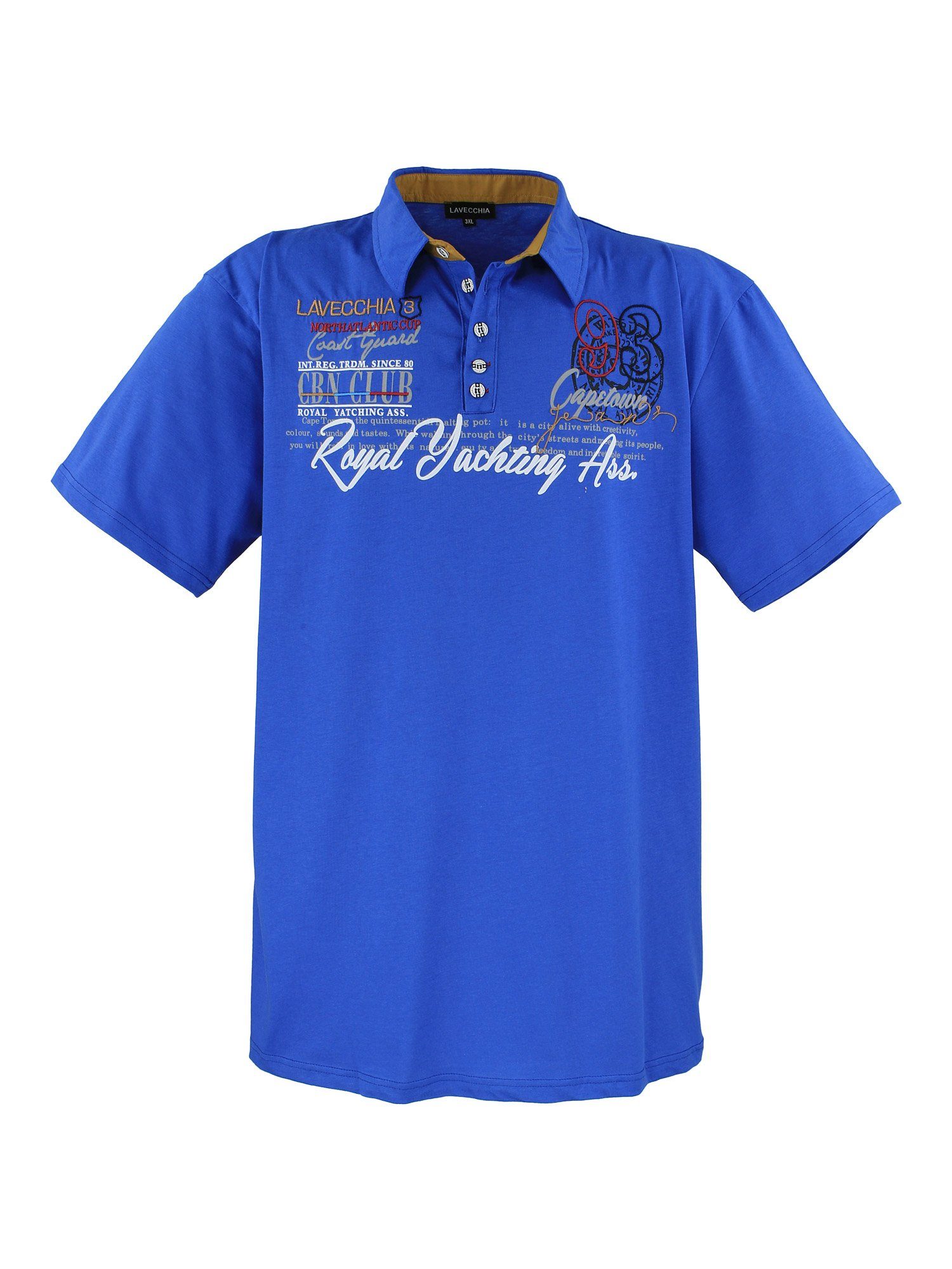 Lavecchia Poloshirt Übergrößen Herren Polo Shirt LV-4688 Herren Polo Shirt royalblau