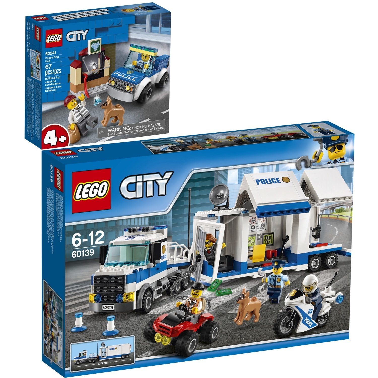 LEGO® Spielbausteine »60139 60241 City 2er Set Mobile Einsatzzentrale +«