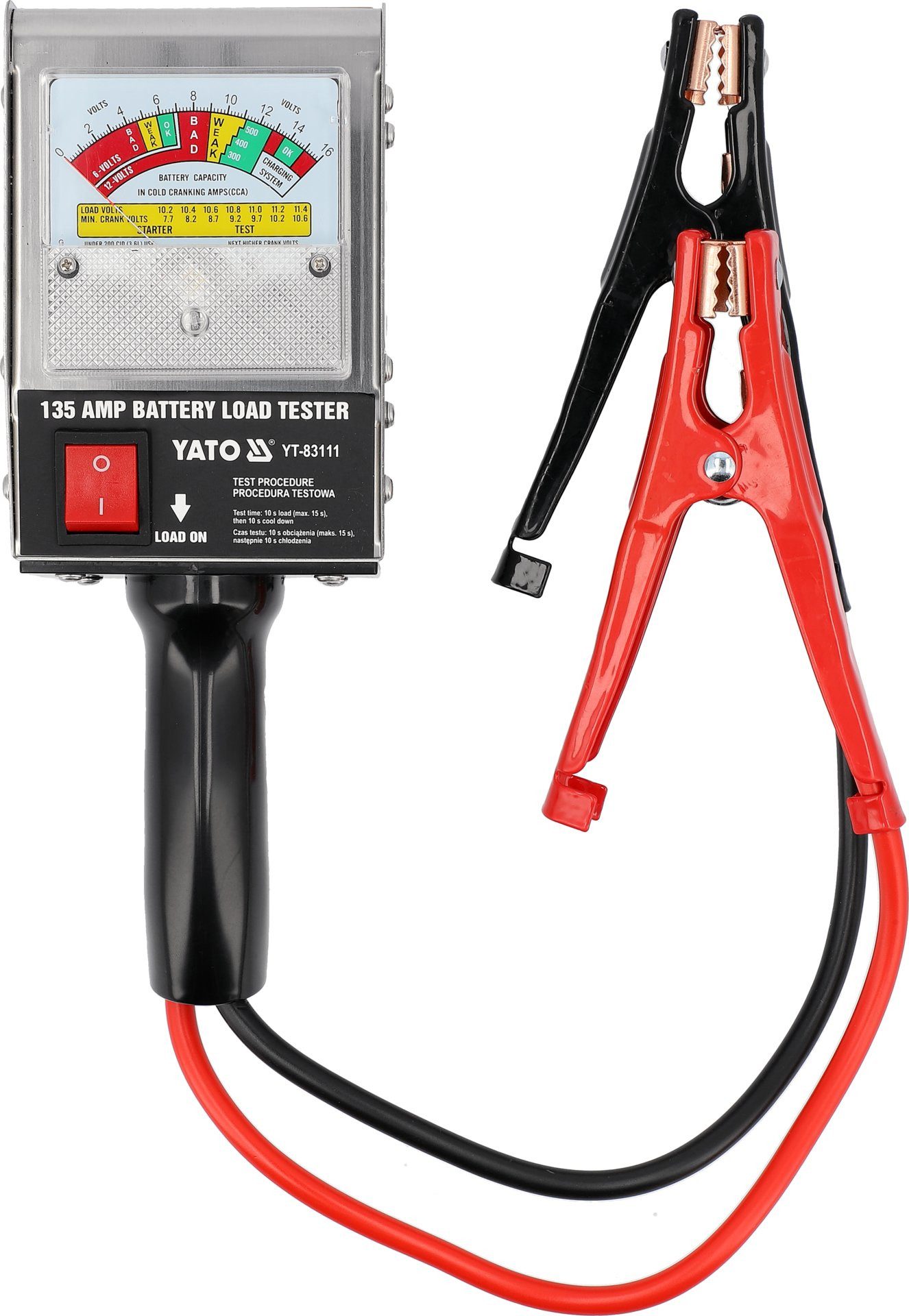Yato Analog Batterietester 6/12V für Blei- und Lithiumbatterien Autobatterie-Ladegerät (Analog Batterietester 6/12V für Blei- und Lithiumbatterien, Analog Batterietester 6/12V für Blei- und Lithiumbatterien)