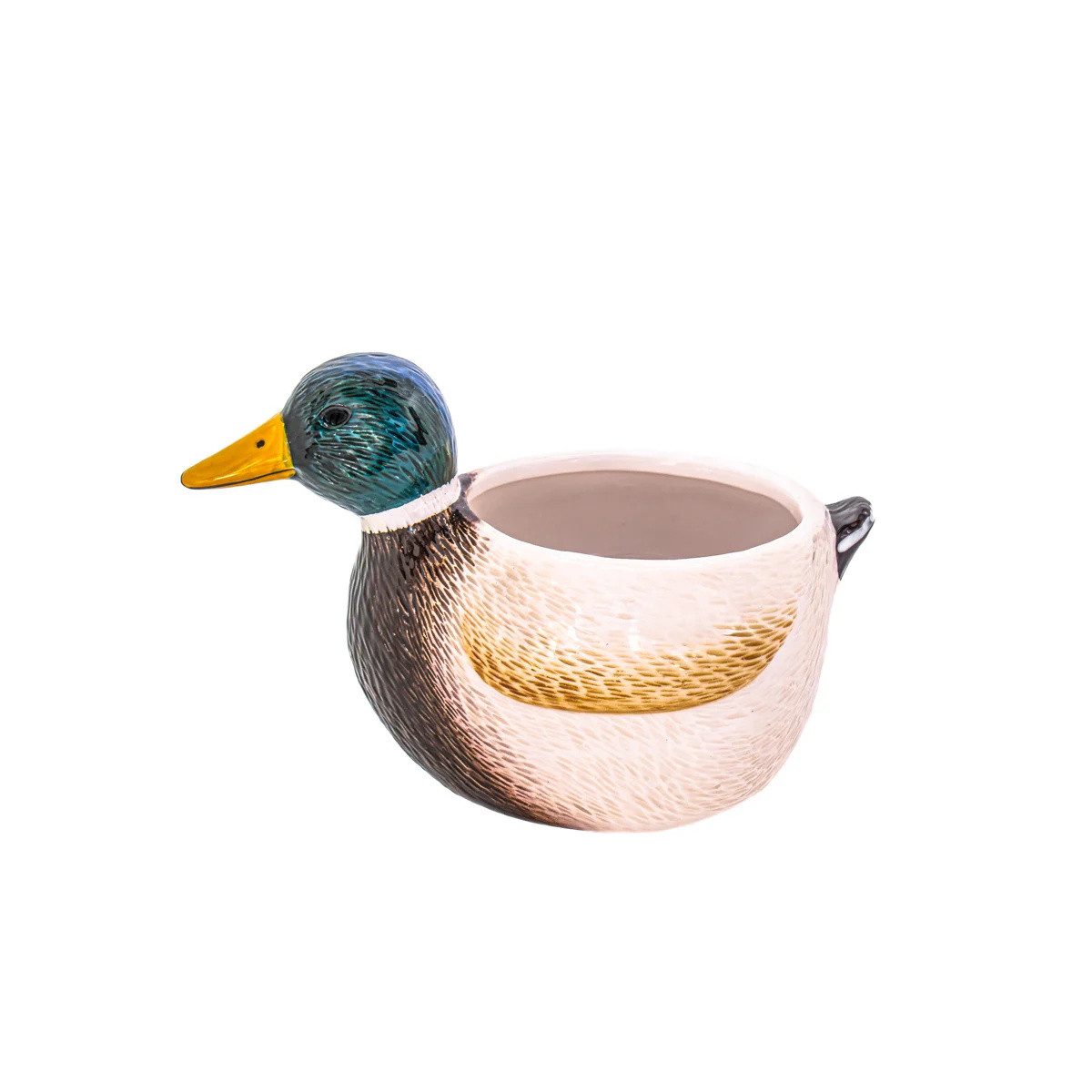 Sass & Belle Blumentopf Ente (Keramik, 1 St., Übertopf), ca. 10,5 x 16 x 10 cm