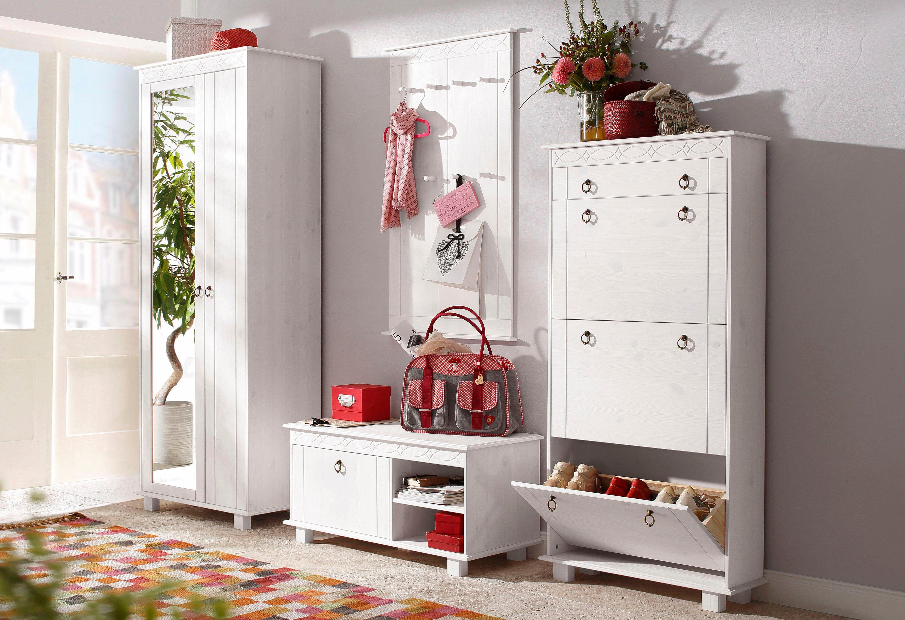 Home affaire Garderobenpaneel Indra, aus massiver Kiefer, FSC®, 8 Haken, de günstig online kaufen