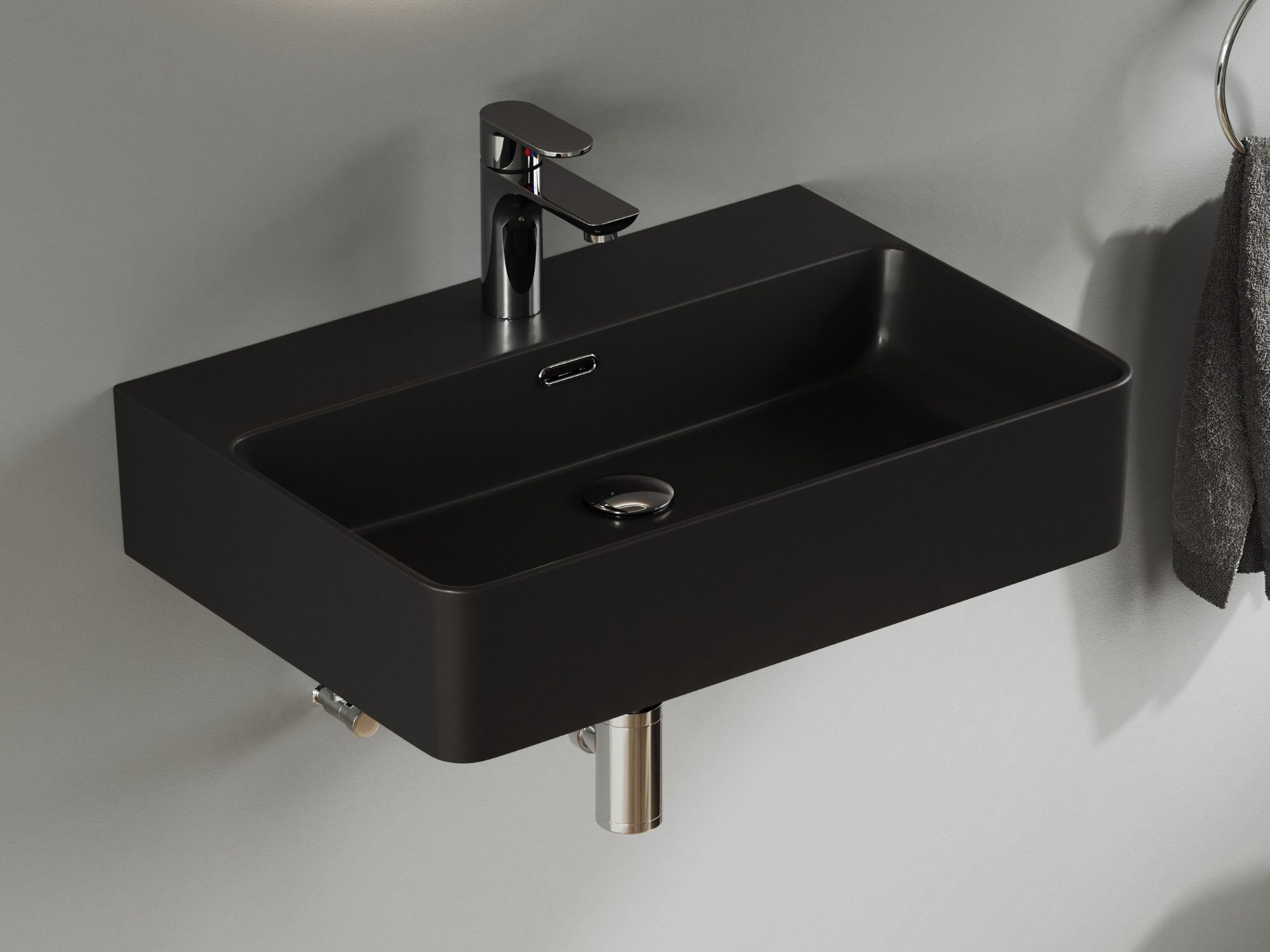 Aqua Bagno Waschbecken Waschbecken schwarz matt günstig online kaufen