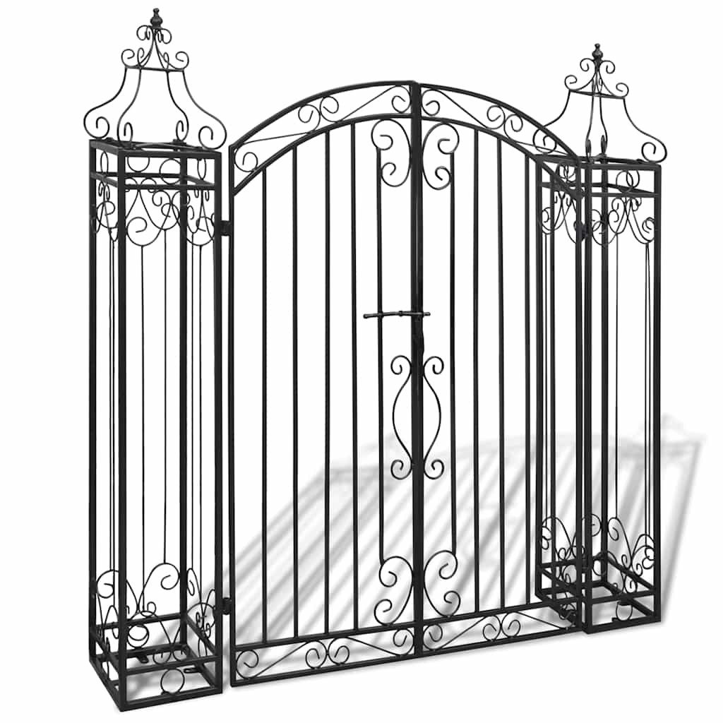 vidaXL Gartentor vidaXL Zierendes Gartentor Schmiedeeisen 122×20,5×134 cm