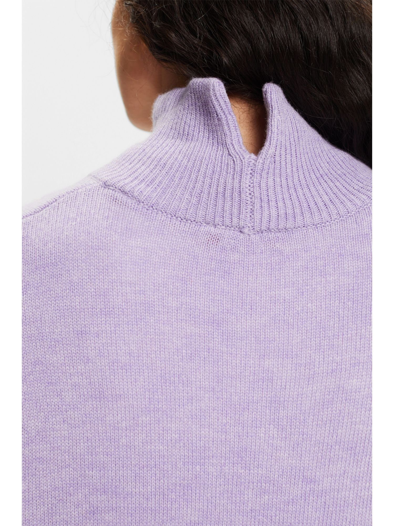 Stehkragenpullover Wollmix Esprit Collection Pullover aus Stehkragen mit LAVENDER