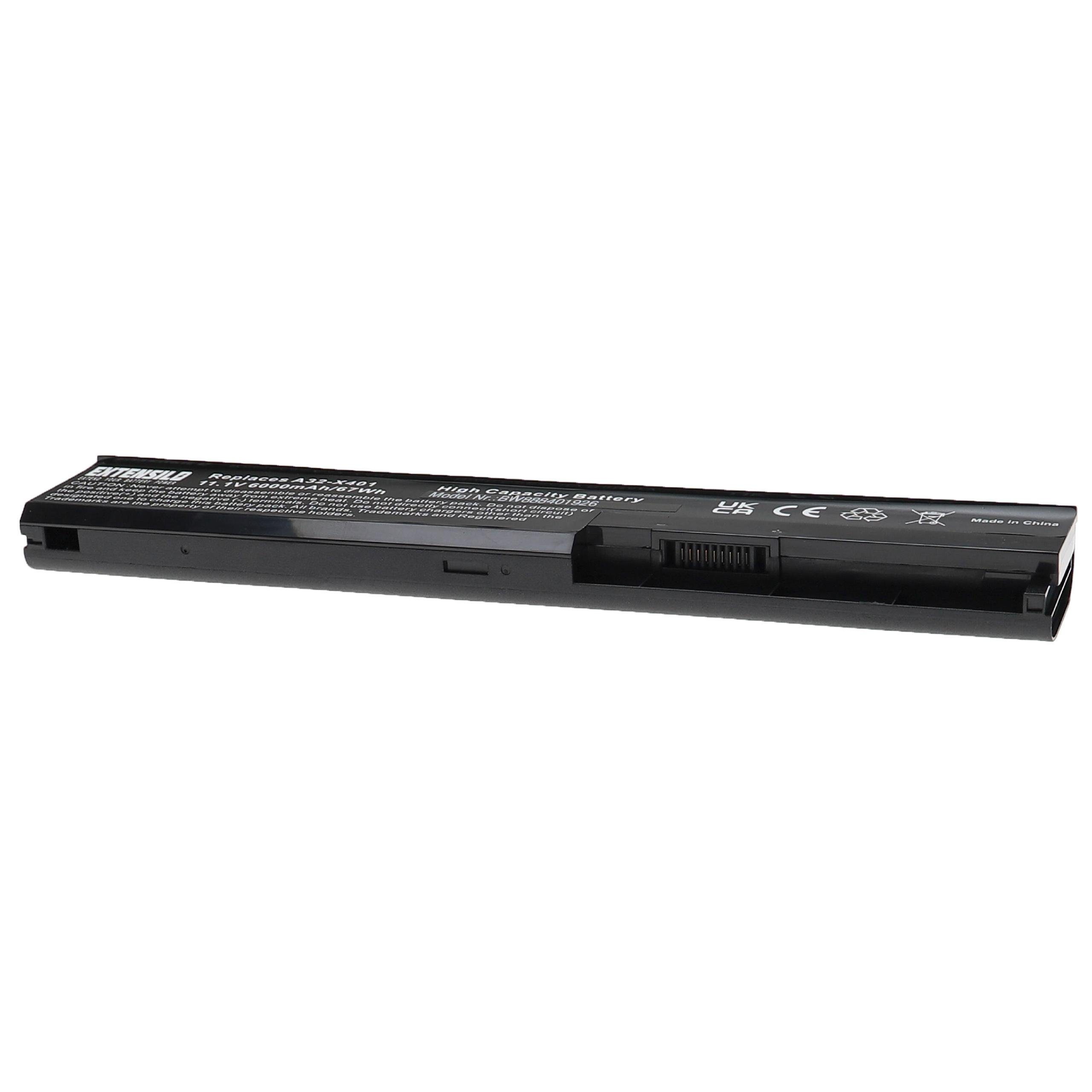 Laptop-Akku S301A, S301A1, mAh Extensilo S401, S301, S401A, passend Asus für F501U, S301U, 6000