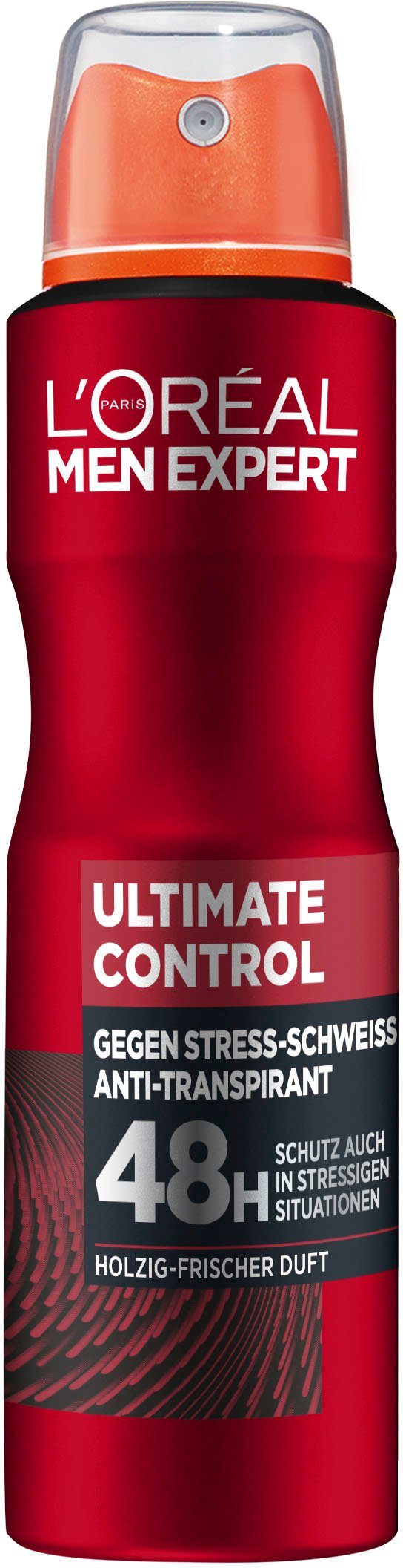 L'ORÉAL PARIS MEN EXPERT Deo-Spray Deo Spray Ultimate Control 48h, Packung, 6-tlg., mit hoher Zuverlässigkeit