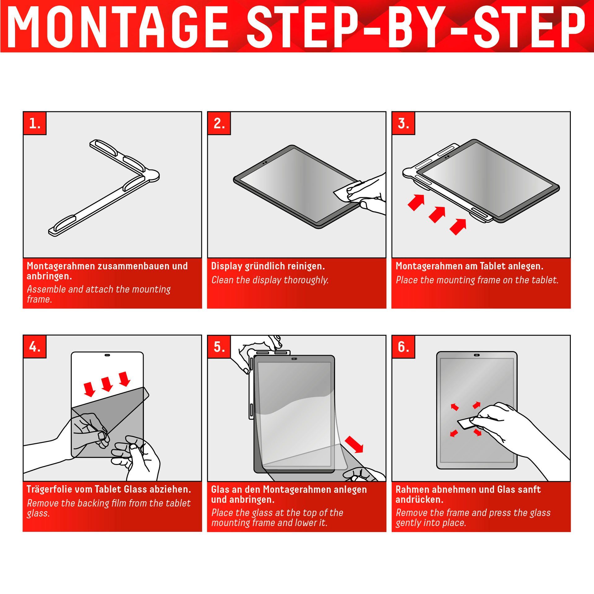 Displex Displayschutzfolie Tablet Glass Samsung Galaxy Tab S6 Lite für Samsung Galaxy Tab S6 Lite