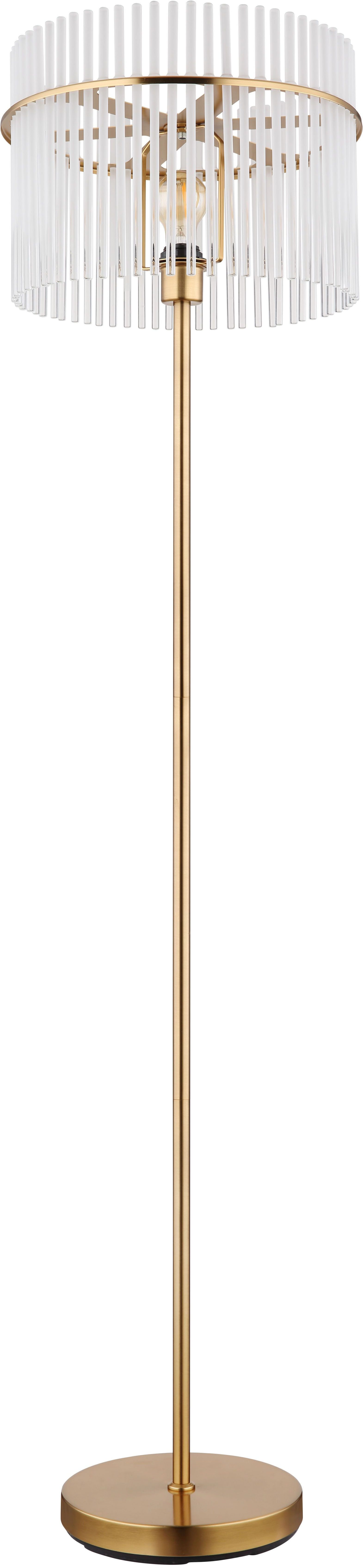 GLOBO LIGHTING Stehlampe GORLEY, ohne Leuchtmittel, Fußtrittschalter im Kab günstig online kaufen