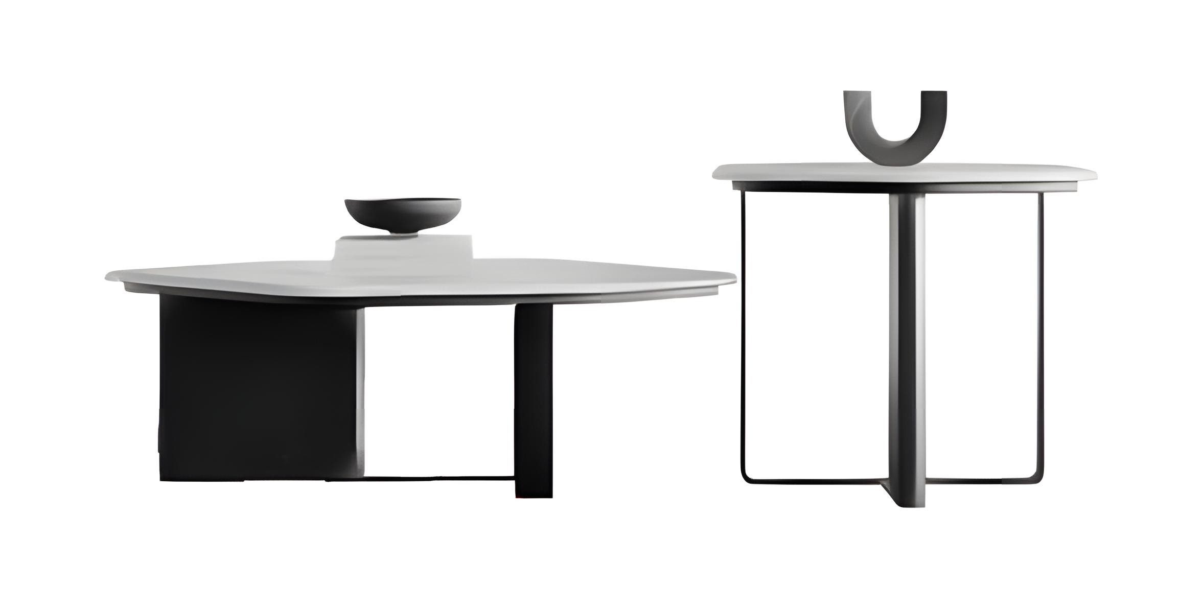 Xlmoebel Couchtisch Moderne Sofatisch-Set aus Holz in Weiß für das Wohnzimmer, Made in Europa