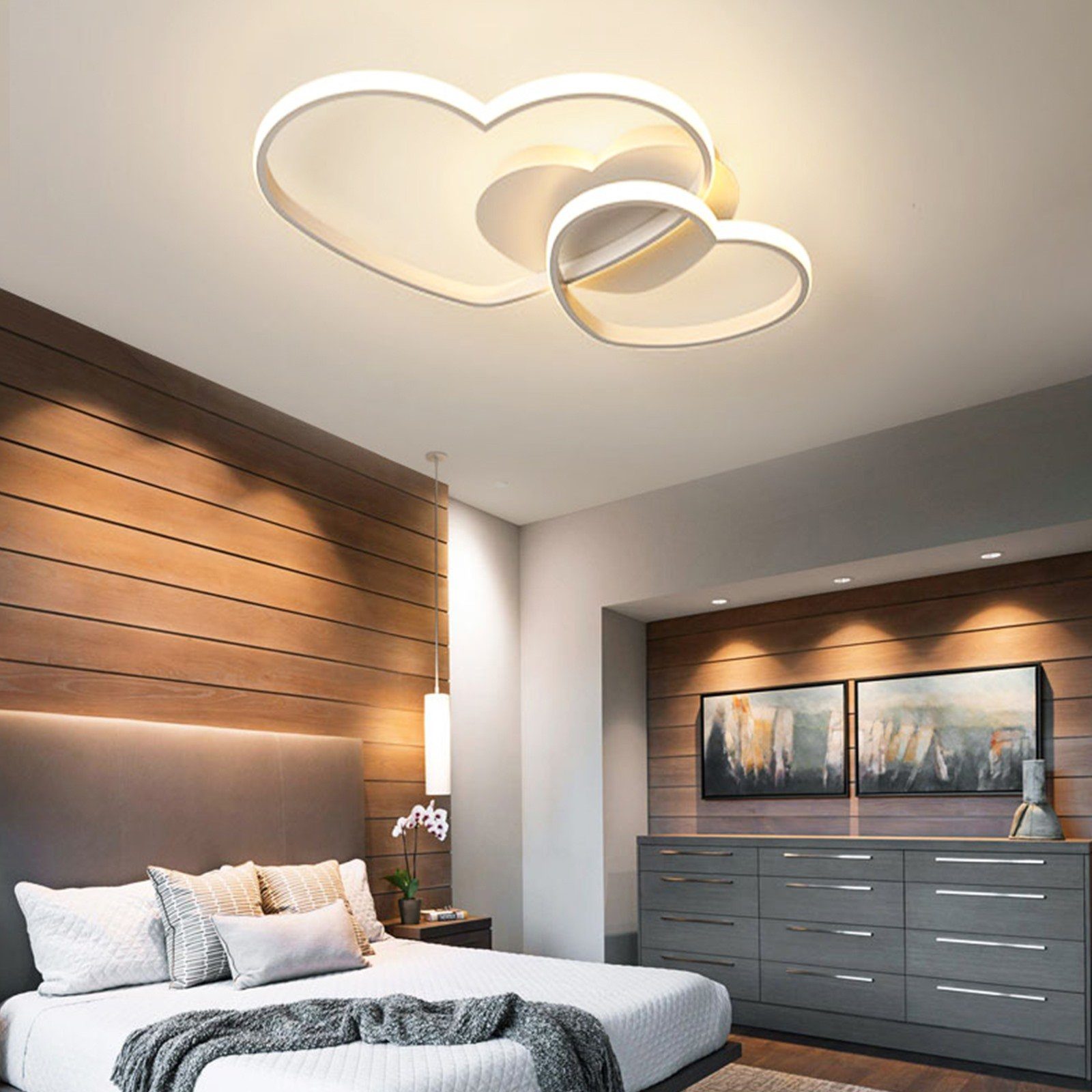 Daskoo Deckenleuchten 22W Herzförmig LED Deckenlampe günstig online kaufen