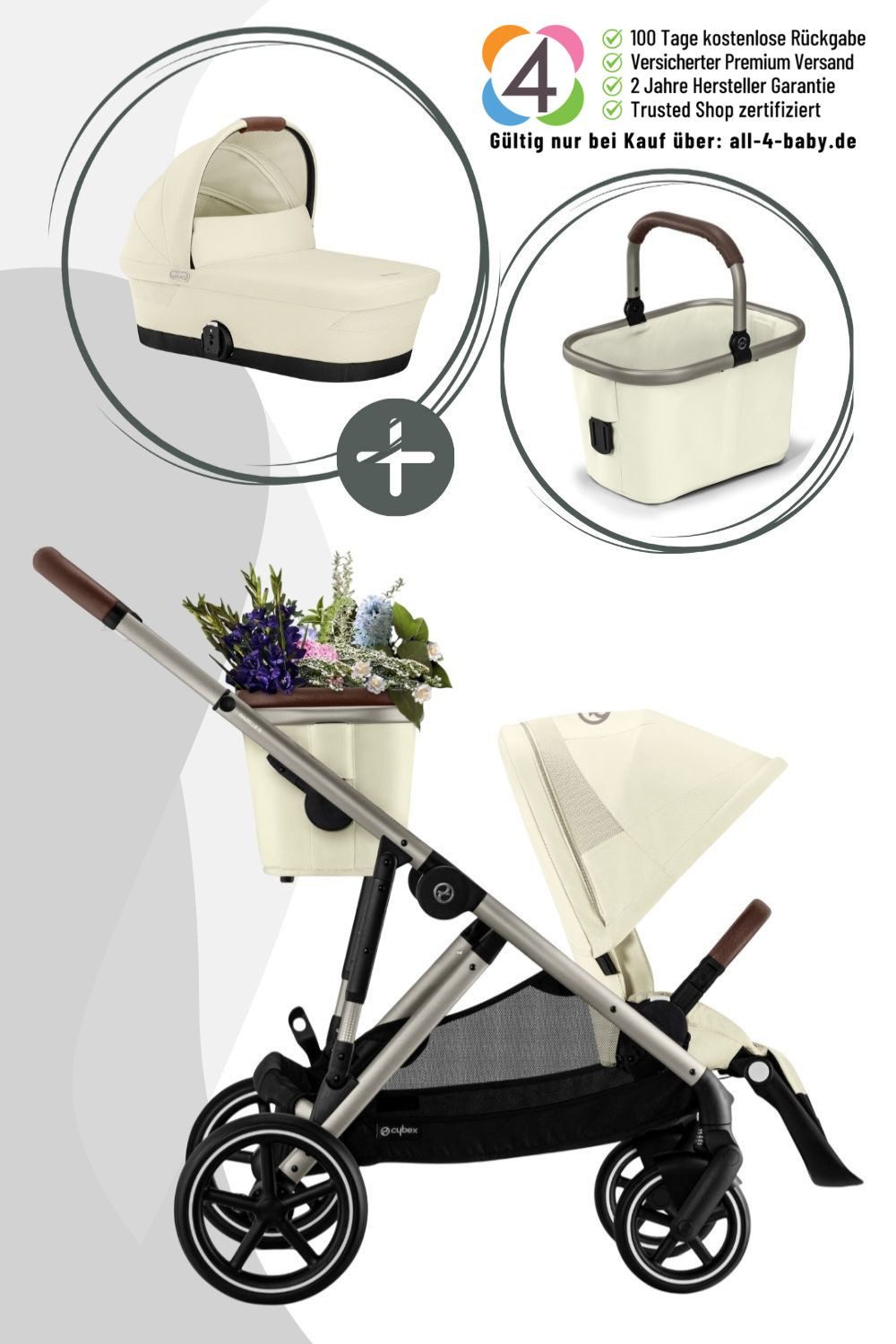 Cybex Kombi-Kinderwagen Gazelle S Коляски inklusive Cot S Babywanne