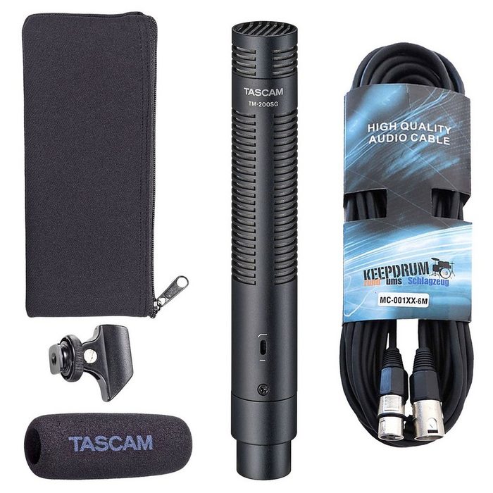 Tascam Mikrofon Tascam TM-200SG Richtrohr Mikrofon + XLR-Kabel