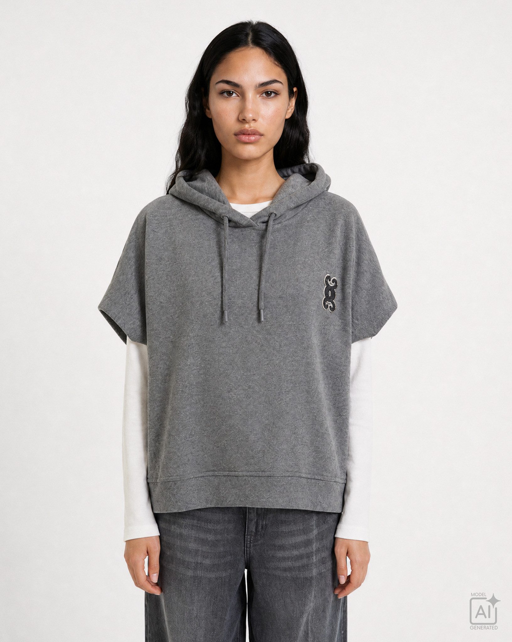 Smith & Soul Sweater mit überschnittener Schulter & Seitenschlitze