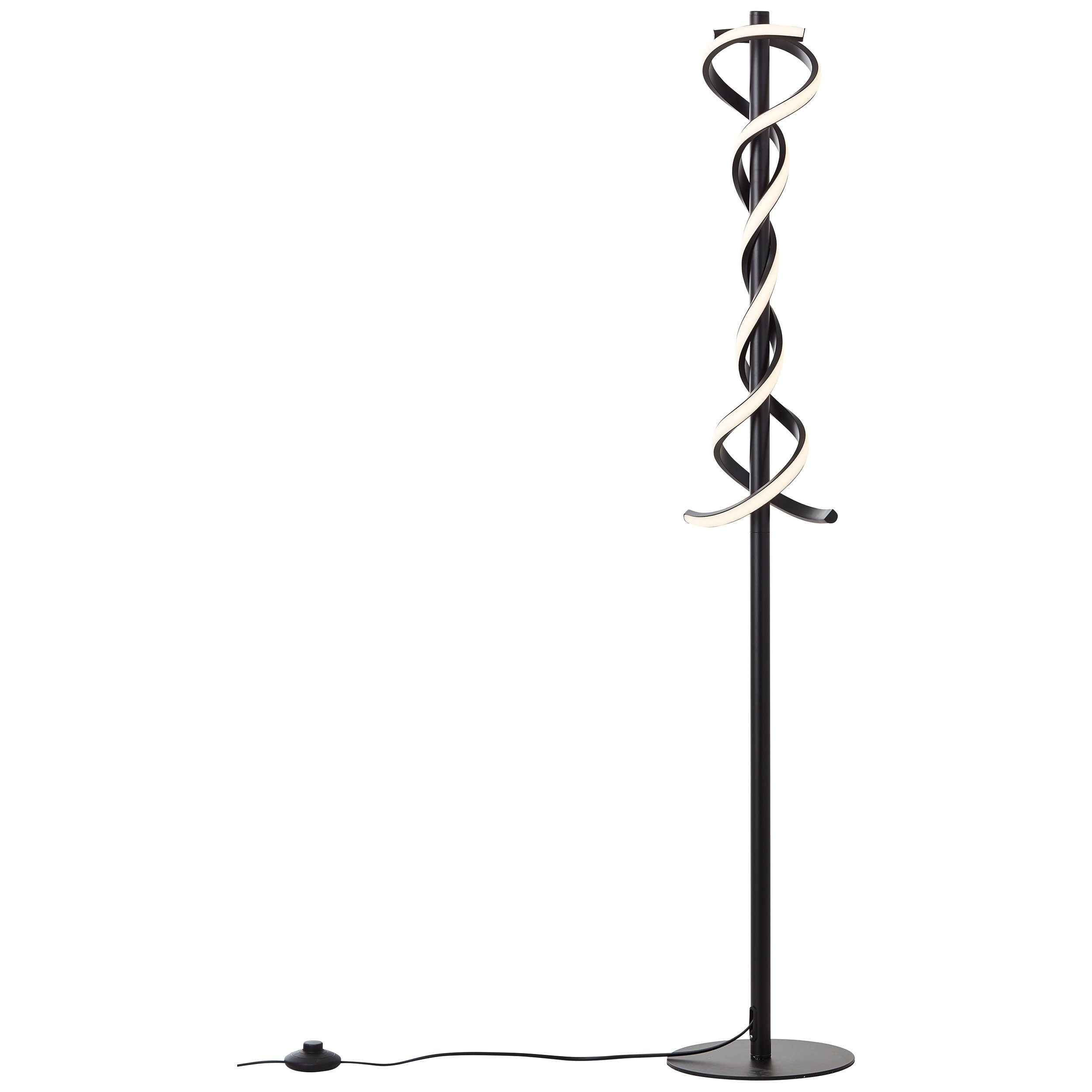 Brilliant Stehlampe Amalie, Amalie Metall/Kunststoff, Standleuchte 1x 1,3m LED schwarz, integr LED