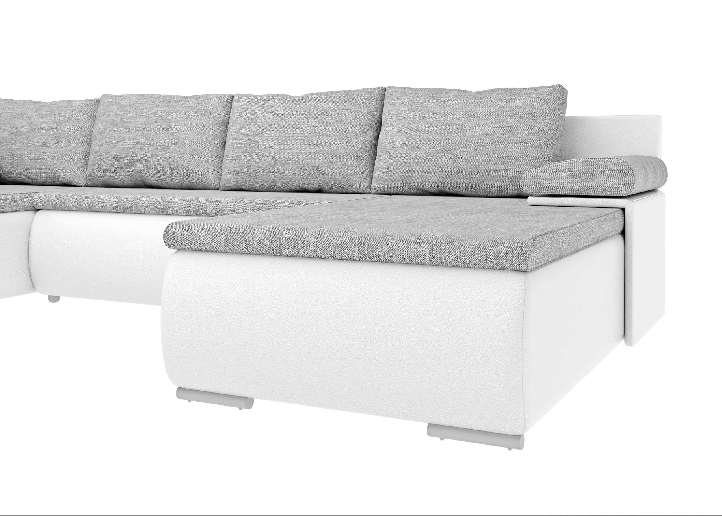 im Design, Sofa, bestellbar, Wohnlandschaft Bettkasten, mane stellbar, mit Modern frei Bettfunktion und Stylefy links U-Form, rechts Wellenfederung Nessi, mit oder Raum