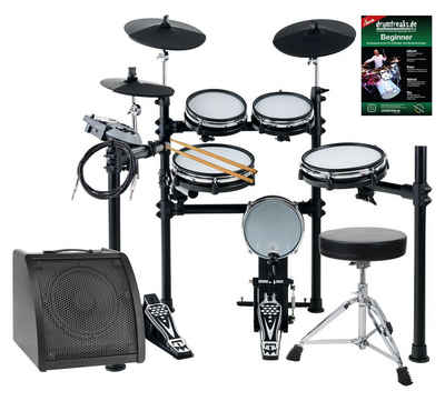 XDrum Elektrisches Schlagzeug »DD-530 Mesh Heads E-Drum LIVE SET mit Drum-Monitor und Hocker (elektronisches Schlagzeug, Kopfhörer-Anschluss, 400 Sounds, Lernfunktion)«