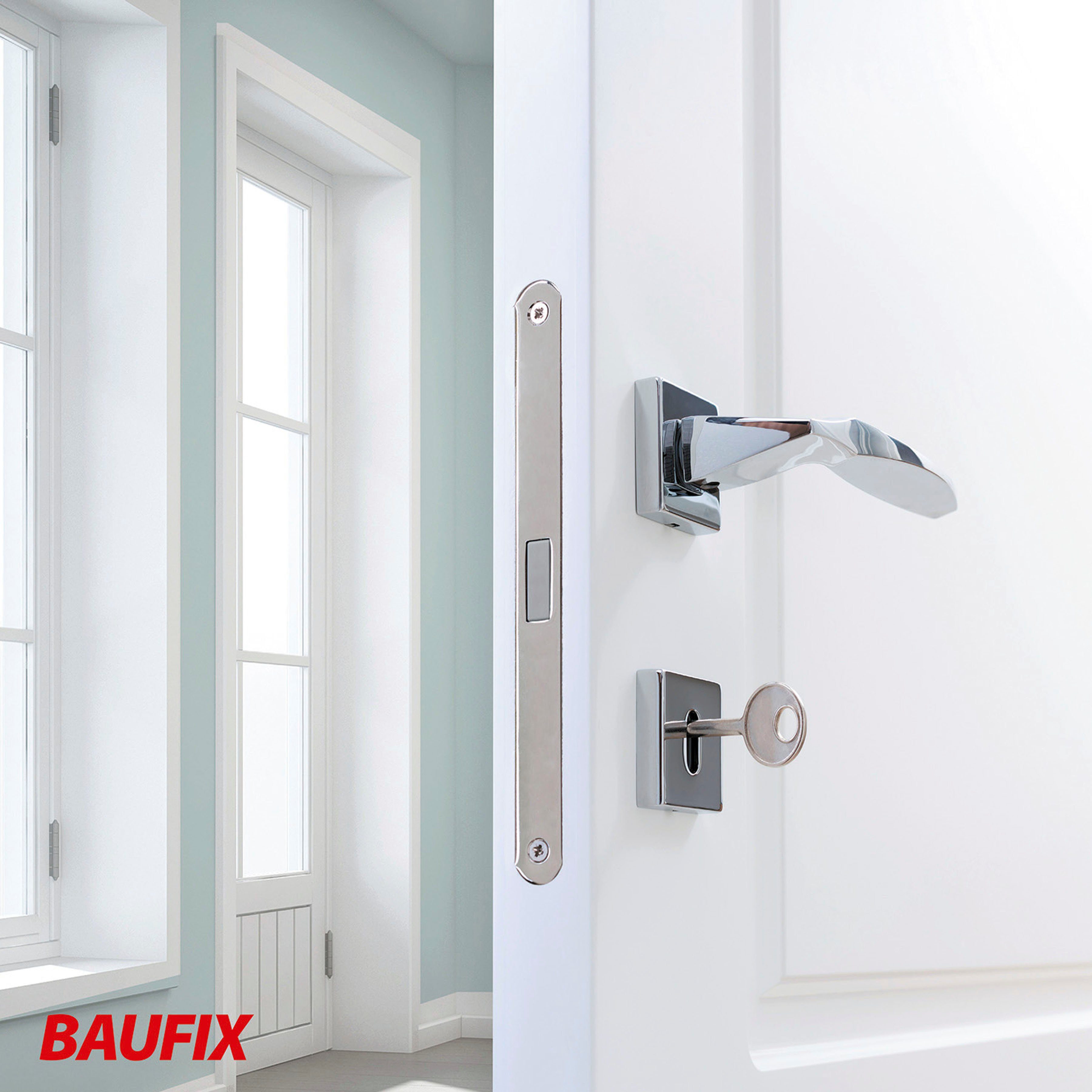 Baufix Weißlack PUR Fenster- 1L, beständig, elastisch, & Türenlack, seidenglänzend wetterbeständig, UV weiß