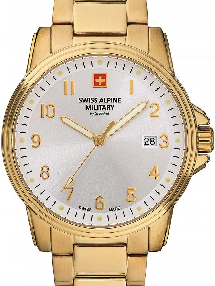 10ATM Alpine Quarzuhr Military Military 7011.1112 Swiss Alpine Swiss Herren 40mm