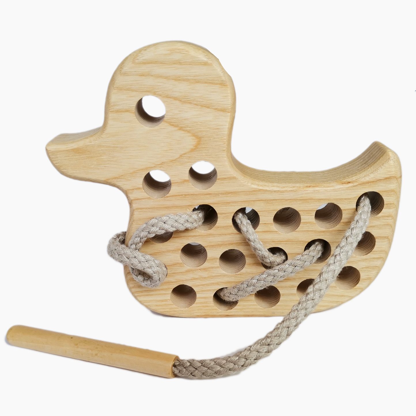 Lotes Toys Kinder-Nähmaschine Holz Fädelspiel Ente, günstig online kaufen