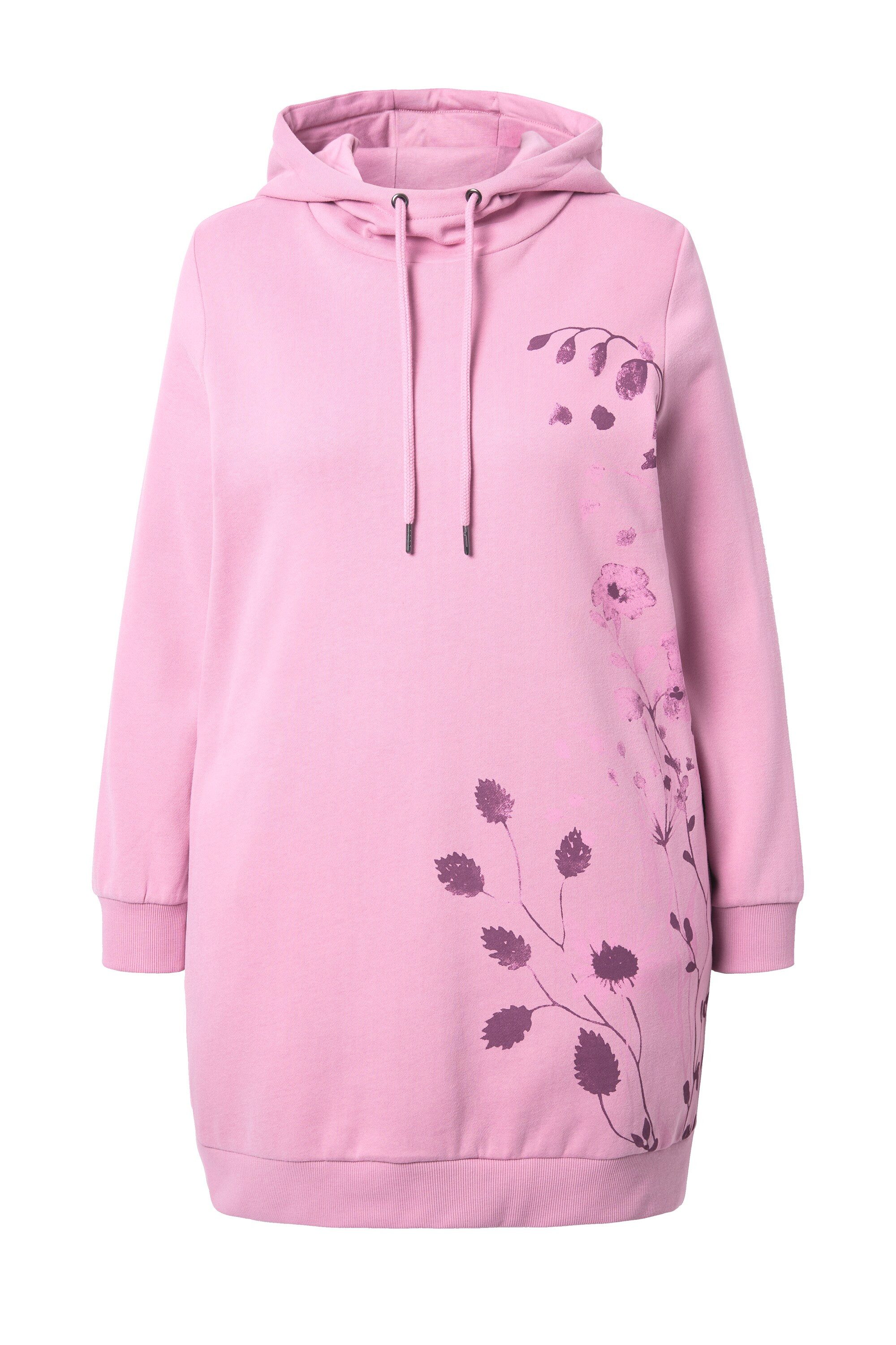 Ulla Popken Sweatshirt Hoodie oversized Gräser Taschen Langarm günstig online kaufen