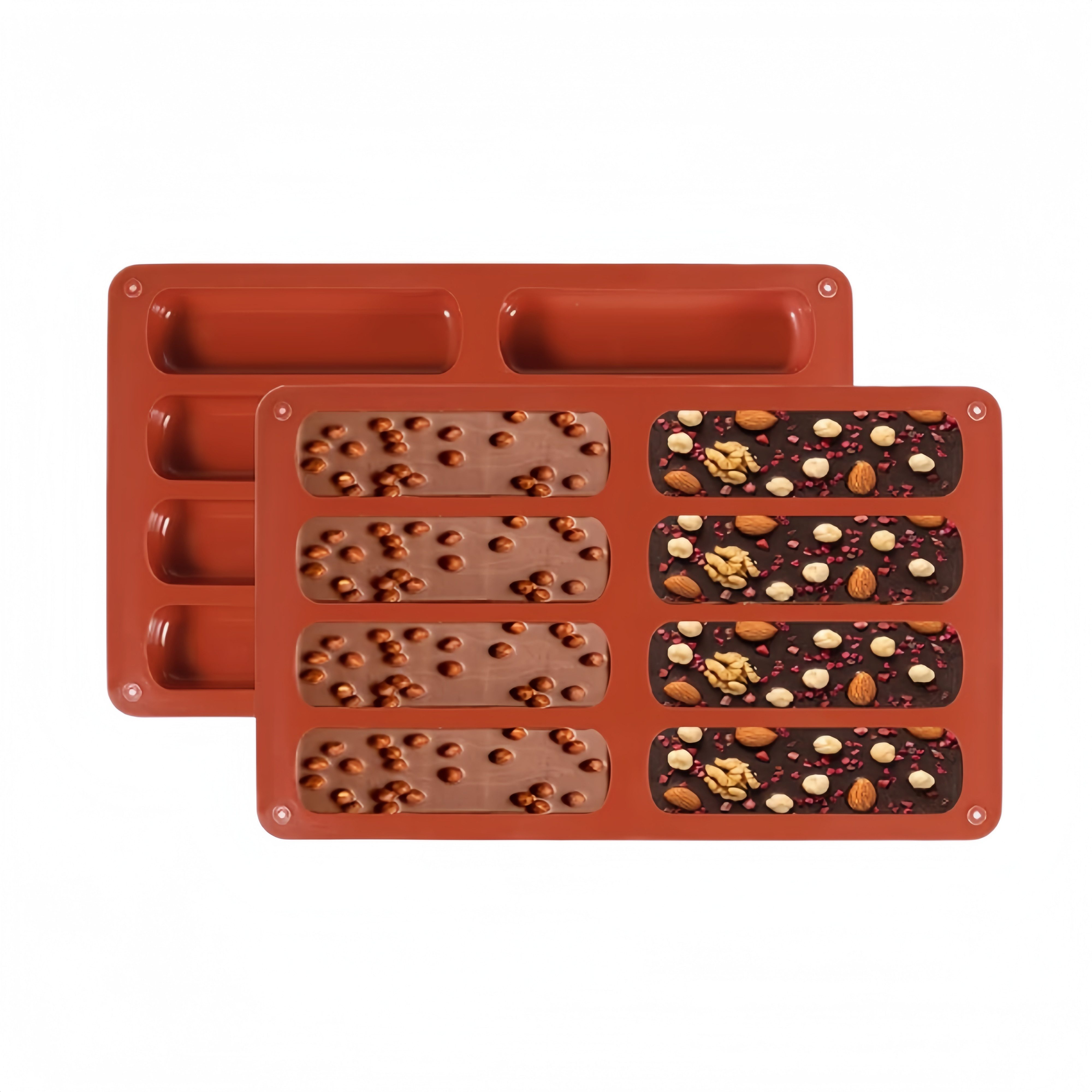 FOUORTUNATE-BEE Silikonform 2er-Set Silikonform für Müsliriegel und Backen, (2-tlg), Wiederverwendbare Antihaft-Form für Schokolade & Riegel