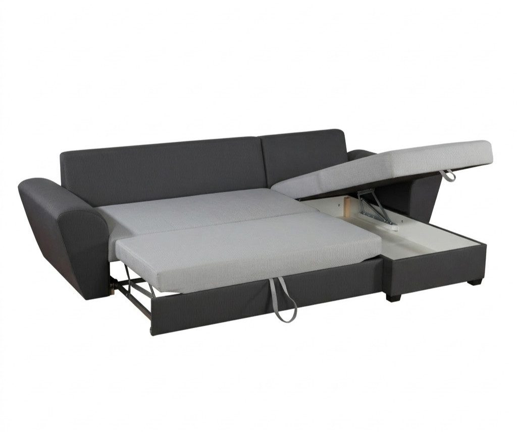 Xlmoebel Ecksofa Hochwertig gepolsterte Eckcouch Alina mit Schlaffunktion, Hergestellt in Europa