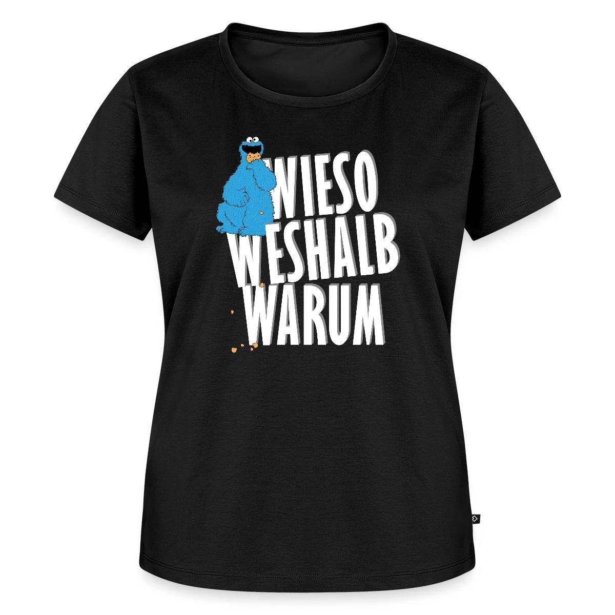 T-Shirt Sesamstraße Krümelmonster Wieso Weshalb Warum Frauen Premium T-Shirt