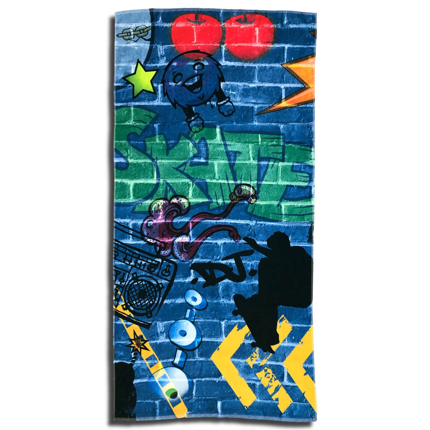 ESPiCO Strandtuch Graffiti, Frottee-Velour (1-St), Skater, Kunst, Sprayer