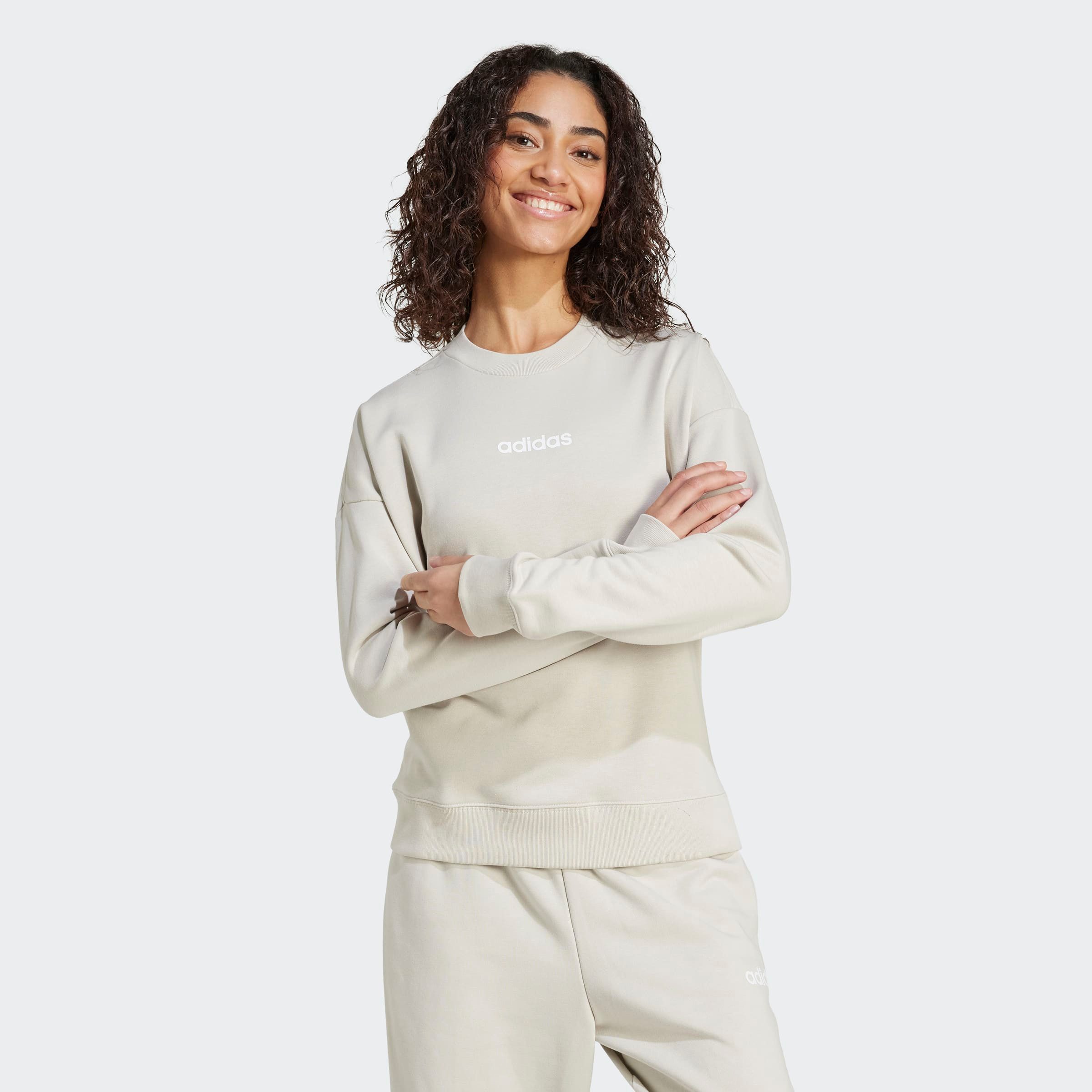 adidas Sportswear Sweatshirt W LIN FT SWT mit Rundhalsausschnitt, ohne Verschluss, normale Schnittform